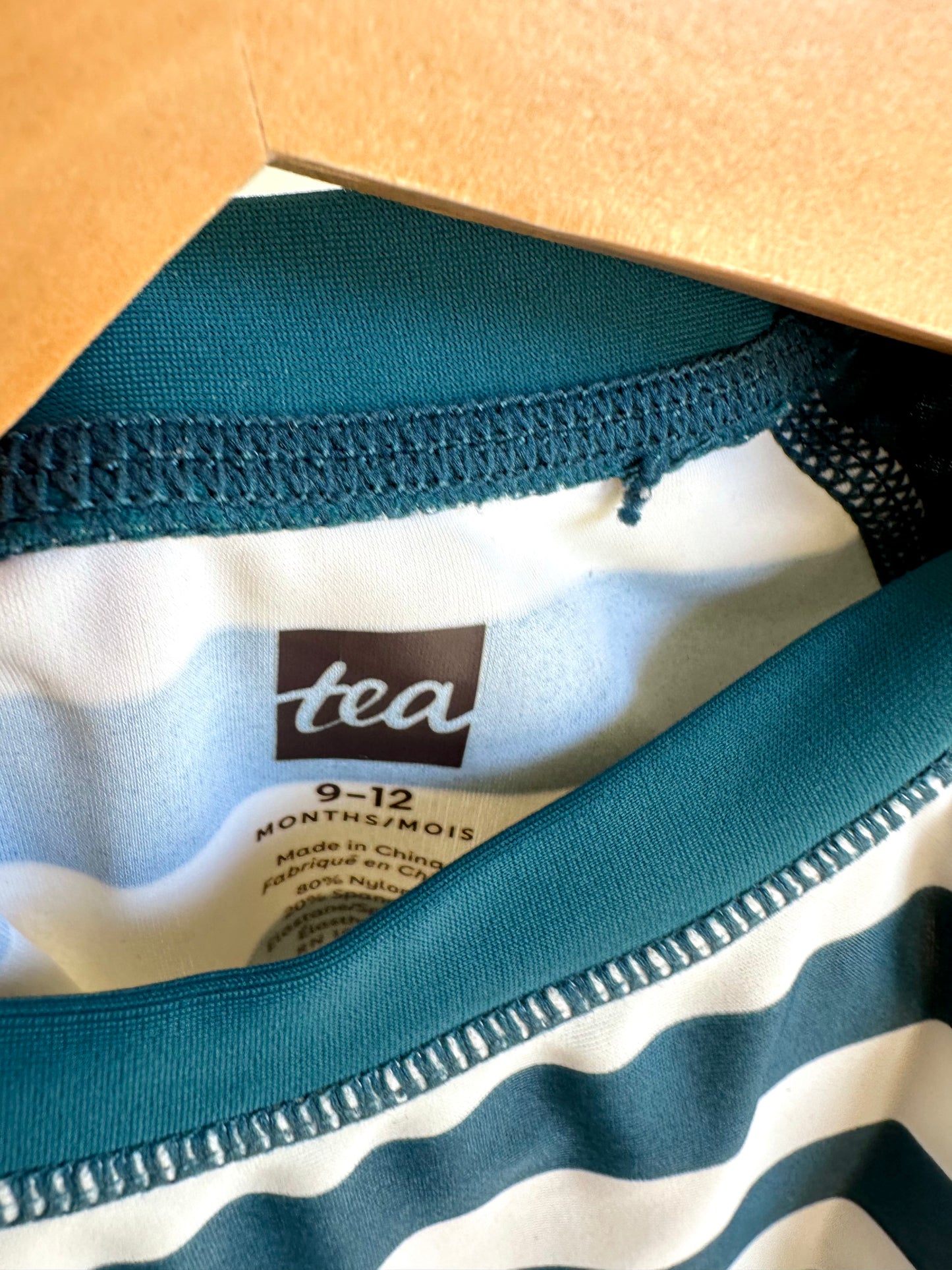 Tea Collection Long Sleeve Stripe Swim Top / 9-12m