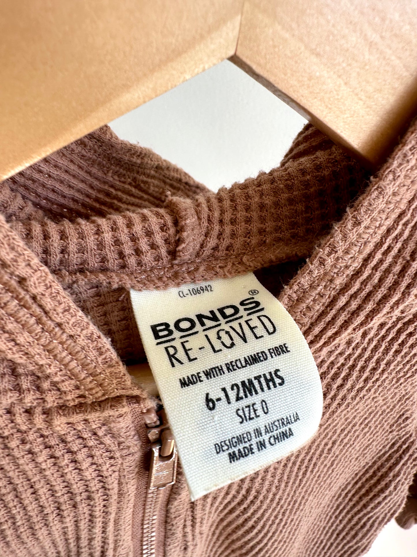 Bonds Waffle Knit Hoodie / 6-12m
