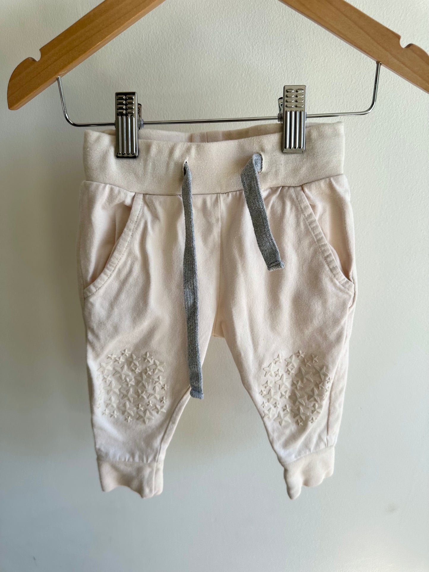 White Organic Star Pants / 6-15m