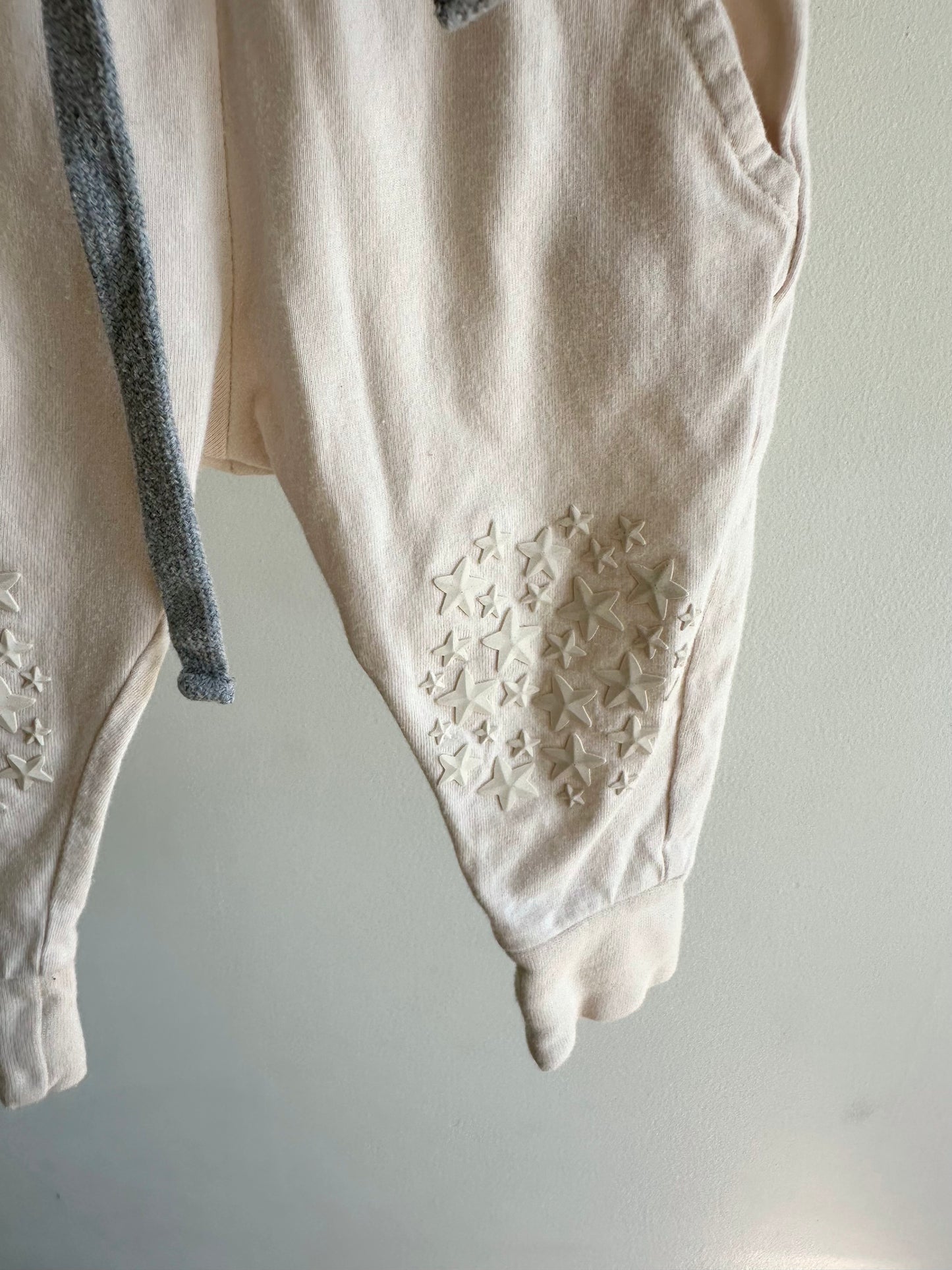 White Organic Star Pants / 6-15m