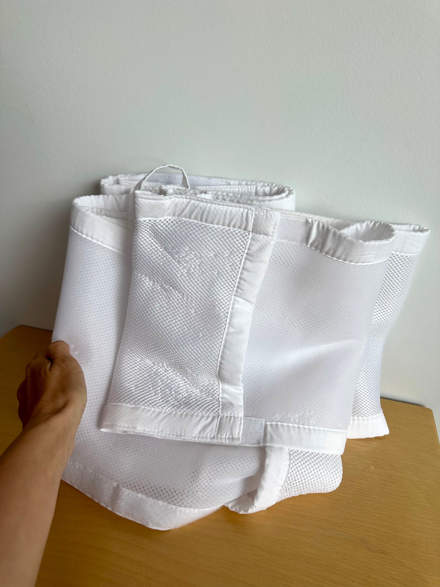 Mesh White Crib Liners (No Shipping)