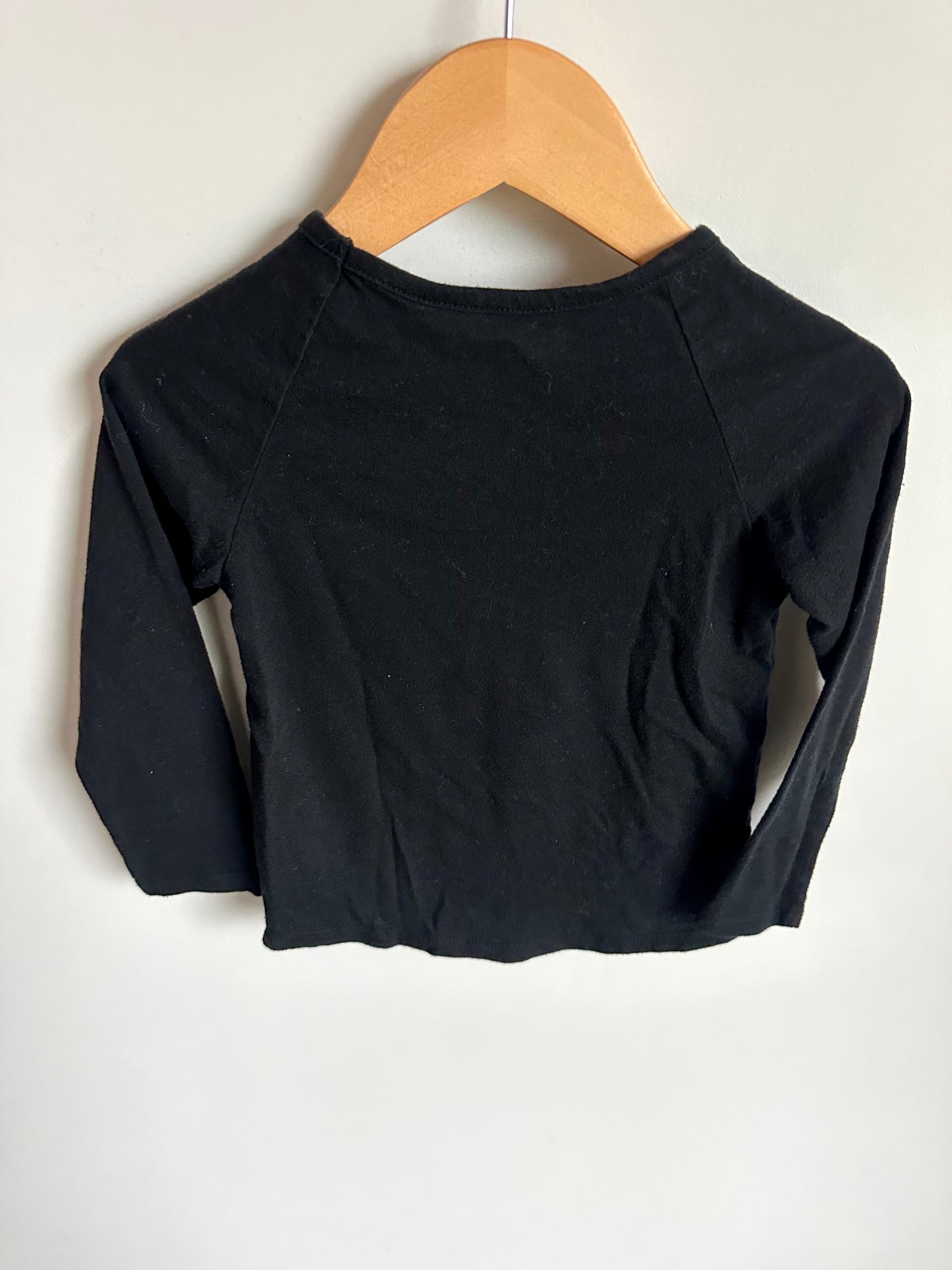 Simple Black Long Sleeve Top / 3T