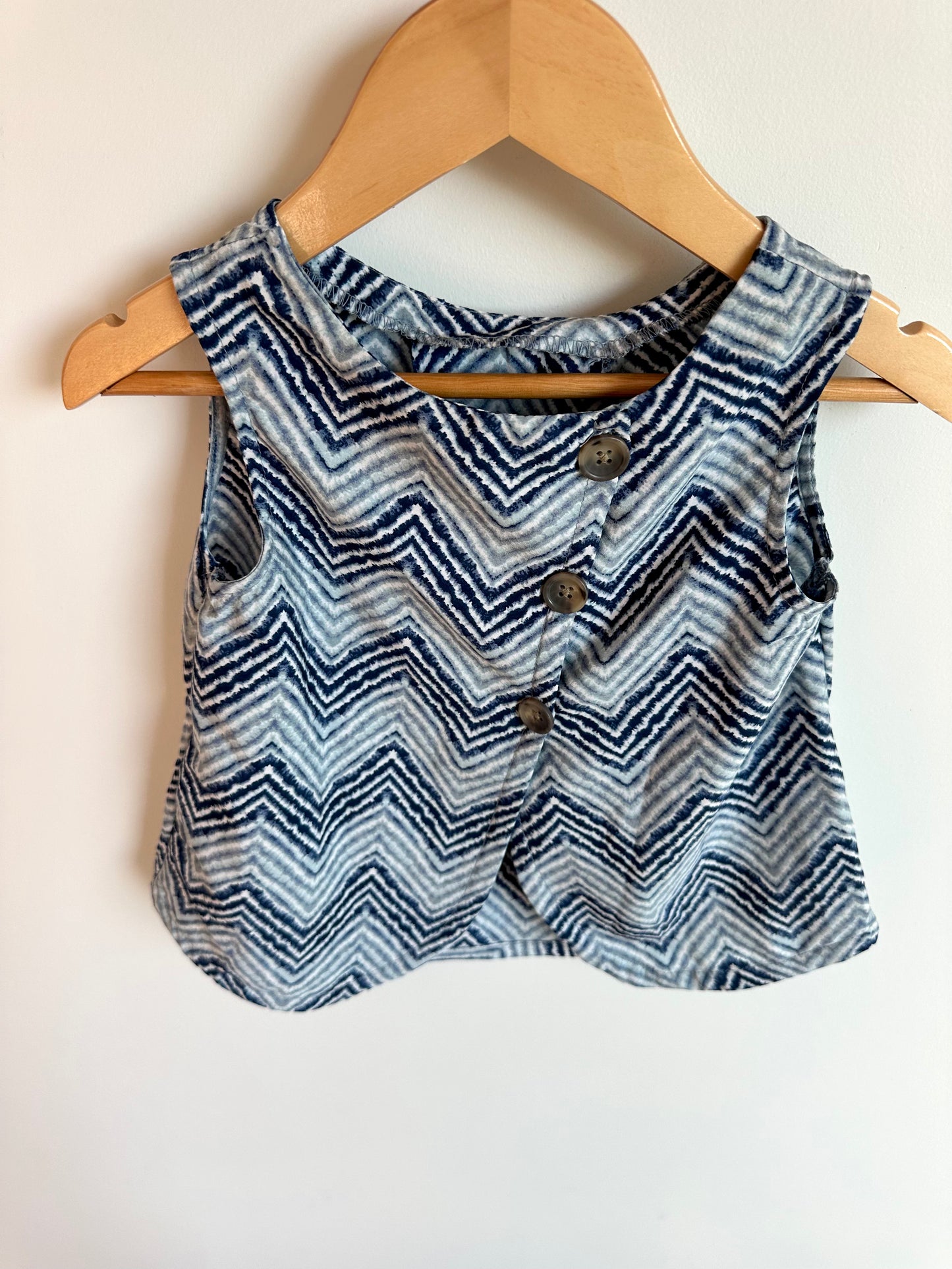 Blue Chevron Tank Top / 4T
