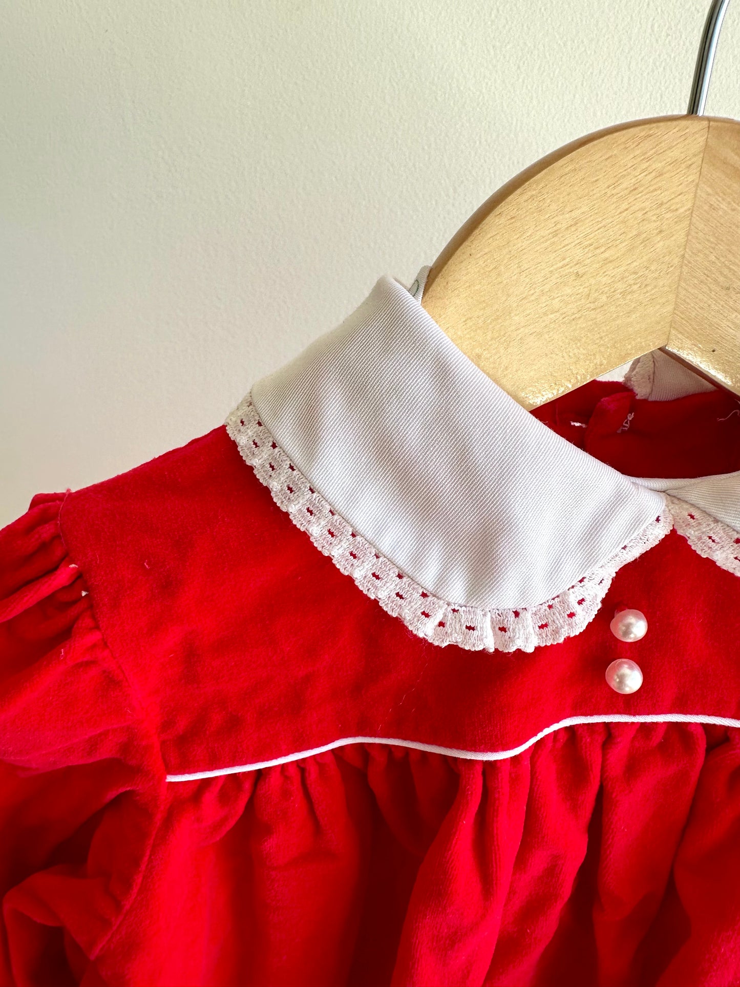 Vintage Red Collared Tunic / 24m
