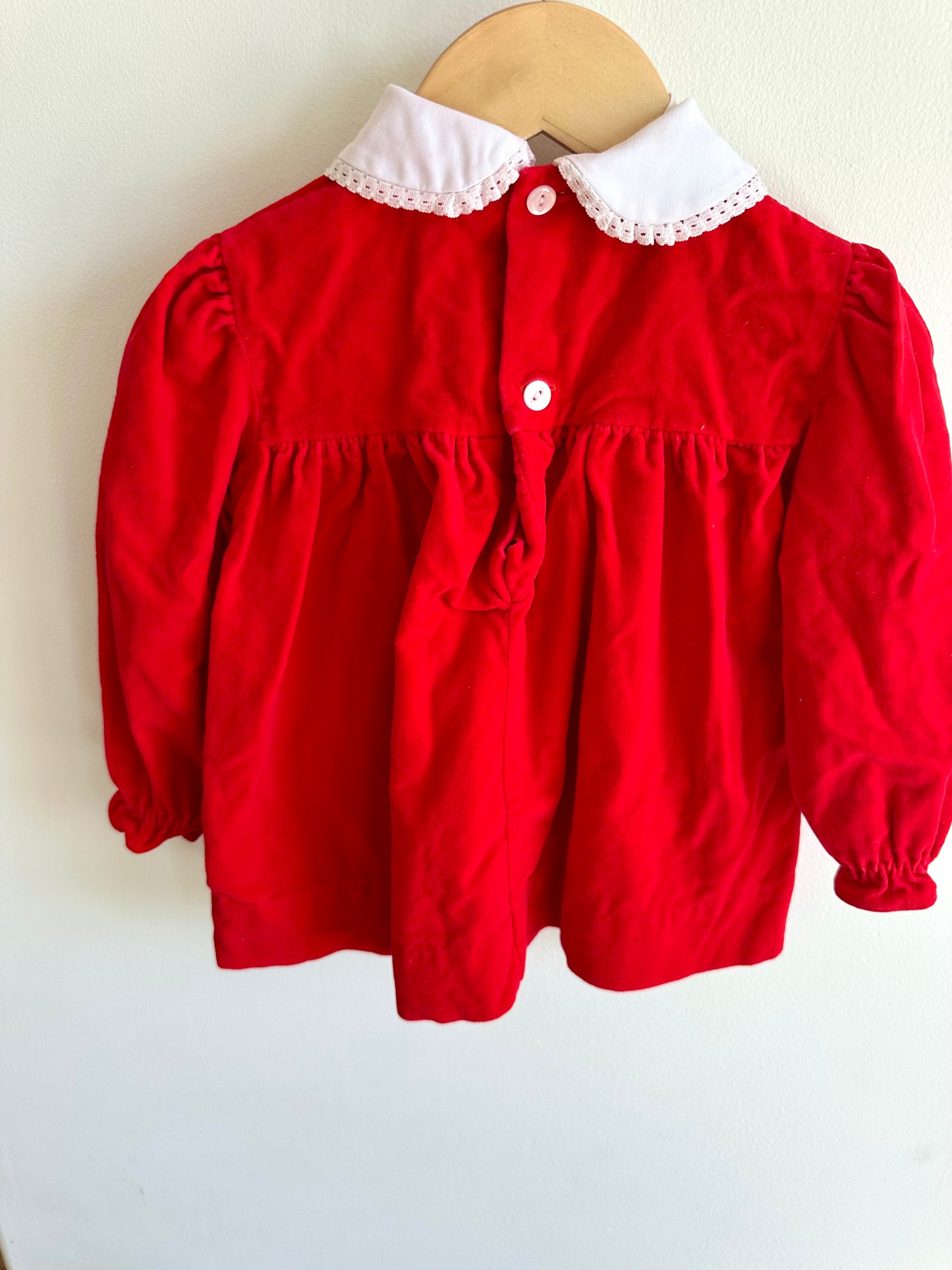 Vintage Red Collared Tunic / 24m