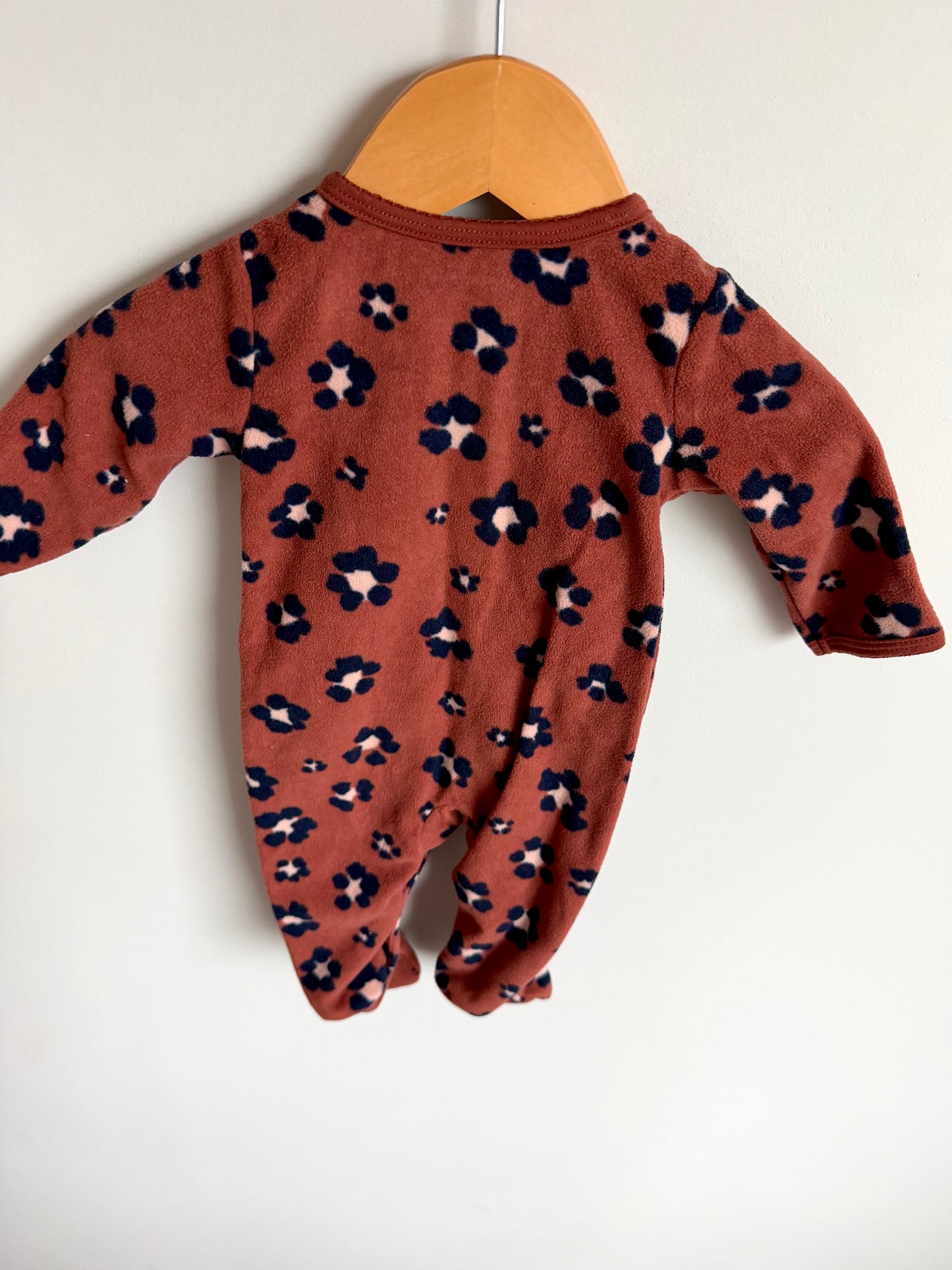 Brown Animal Print Flower Sleeper / 3m