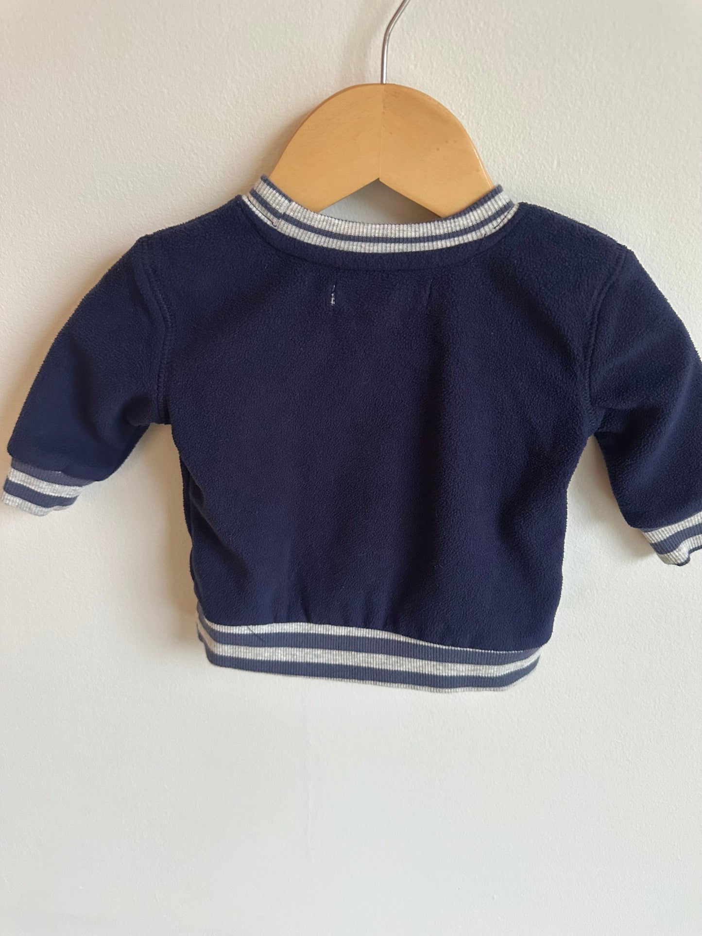 Fleece Navy Crewneck / 0-3m