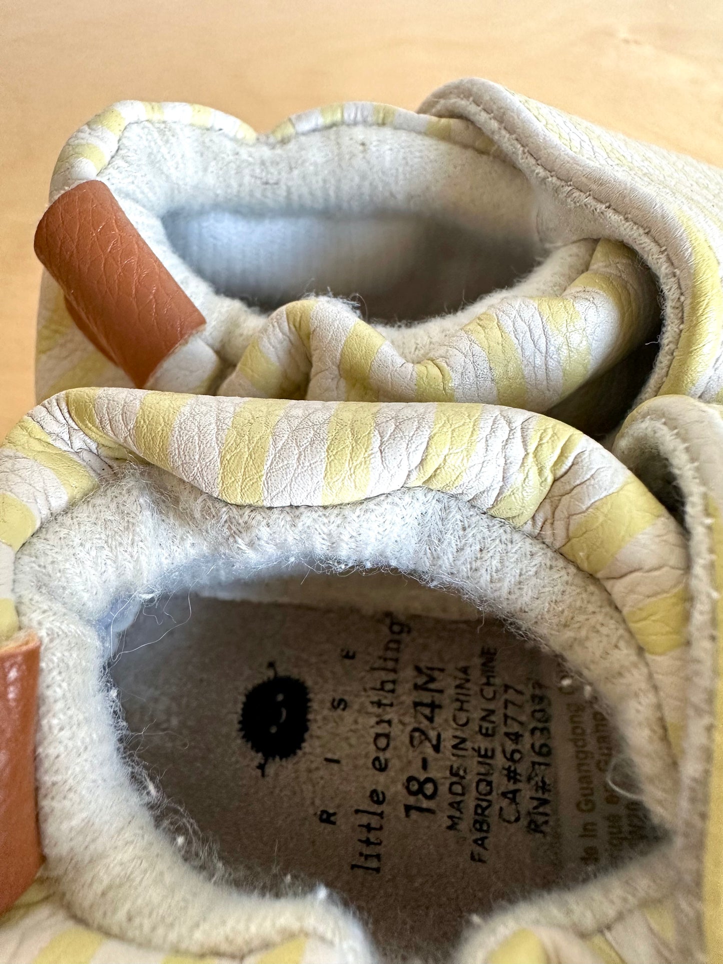 Yellow Stripe Soft Sole Shoes / 18-24m