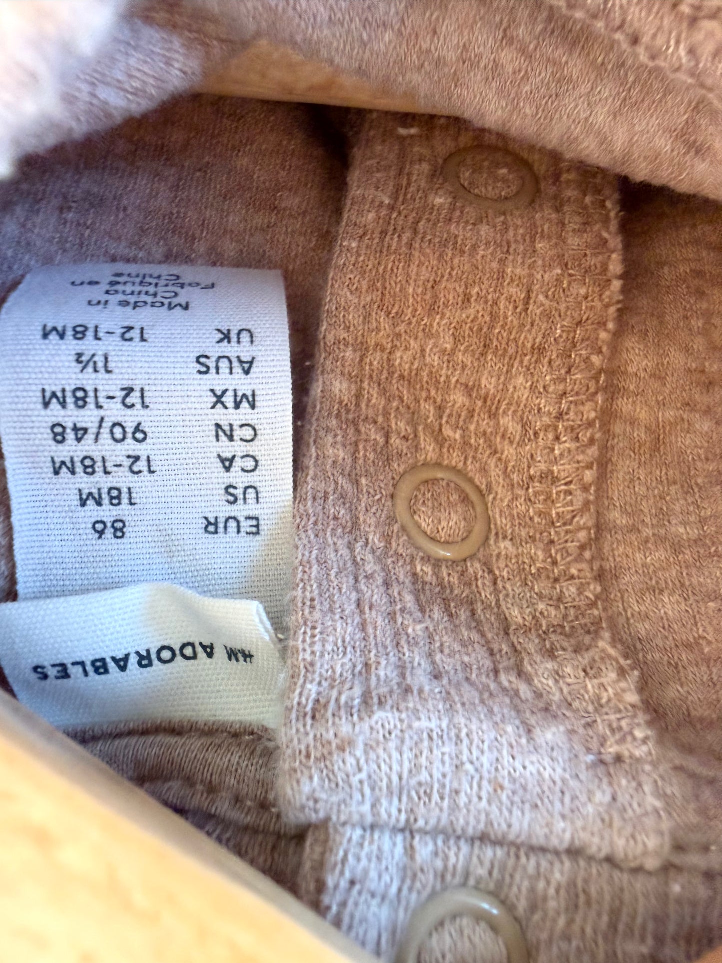 H&M Fawn Pocket Top + Pants Set / 12-18m