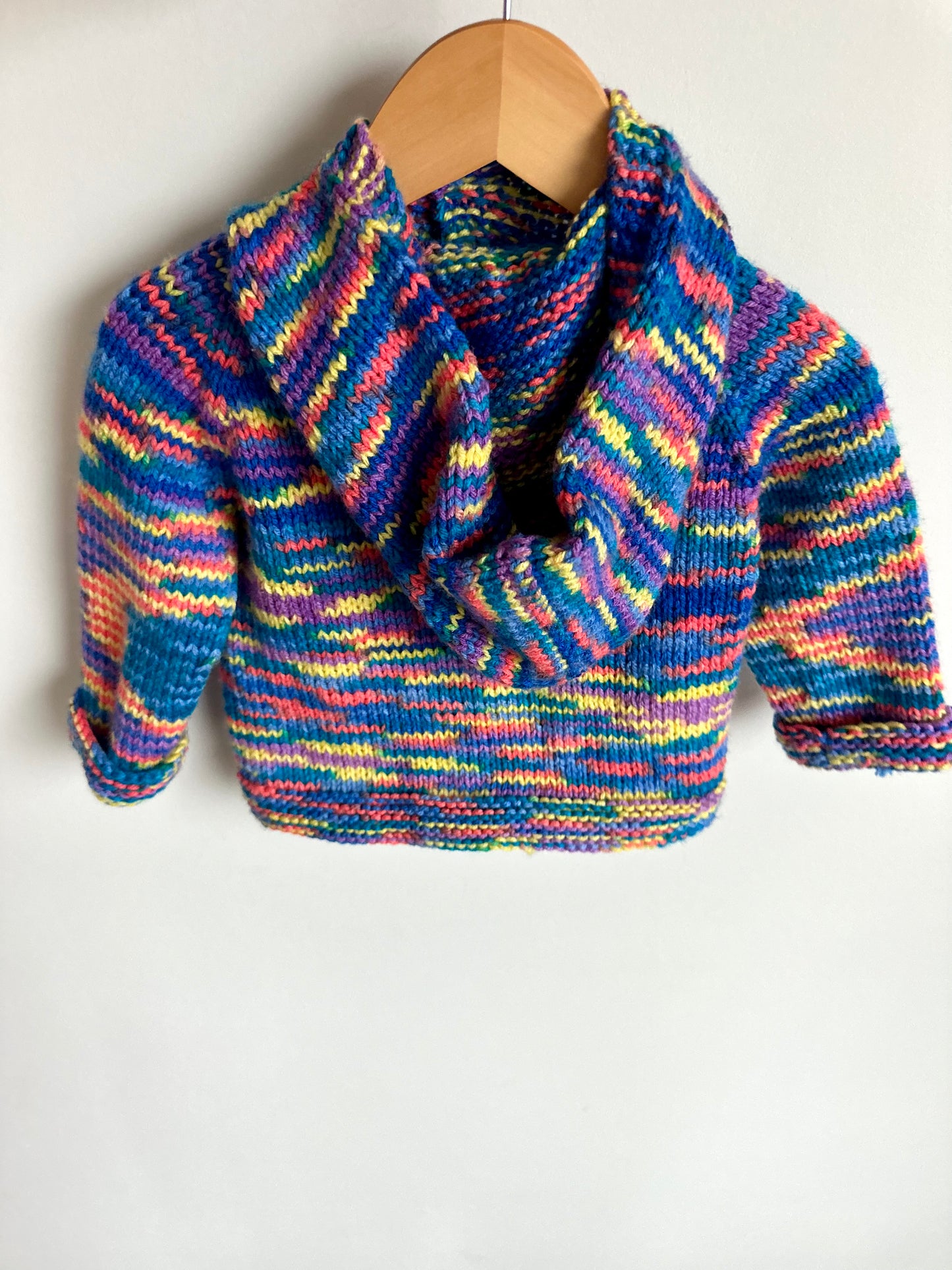 Handmade Colored Knit Hoodie / 18m?