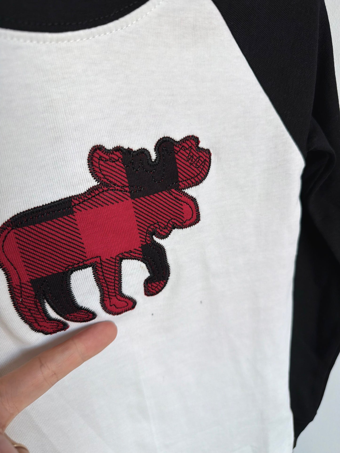 Moose Plaid PJ Set (With Tags) / 3T