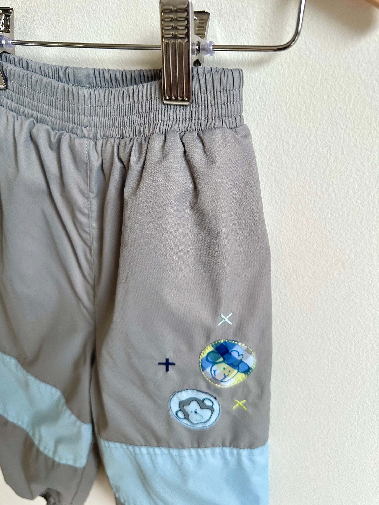 Grey & Blue Lined Track Pants / 18m