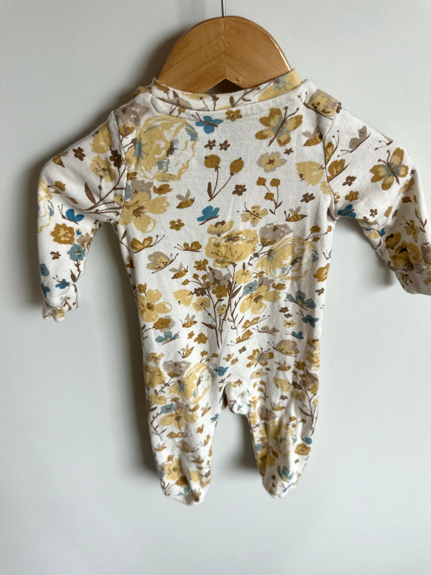 Butterfly Floral Footed Sleeper / 6m