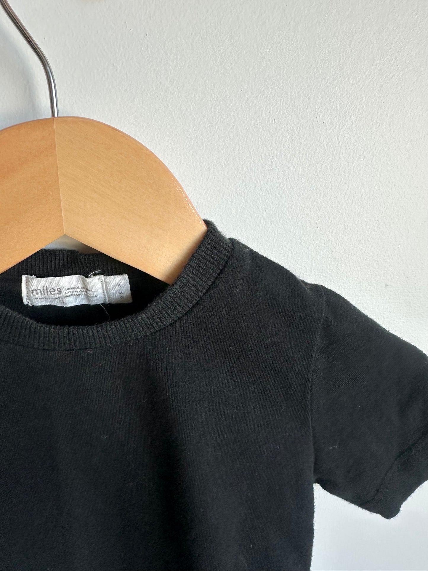 Miles Black Pocket T-shirt / 6m