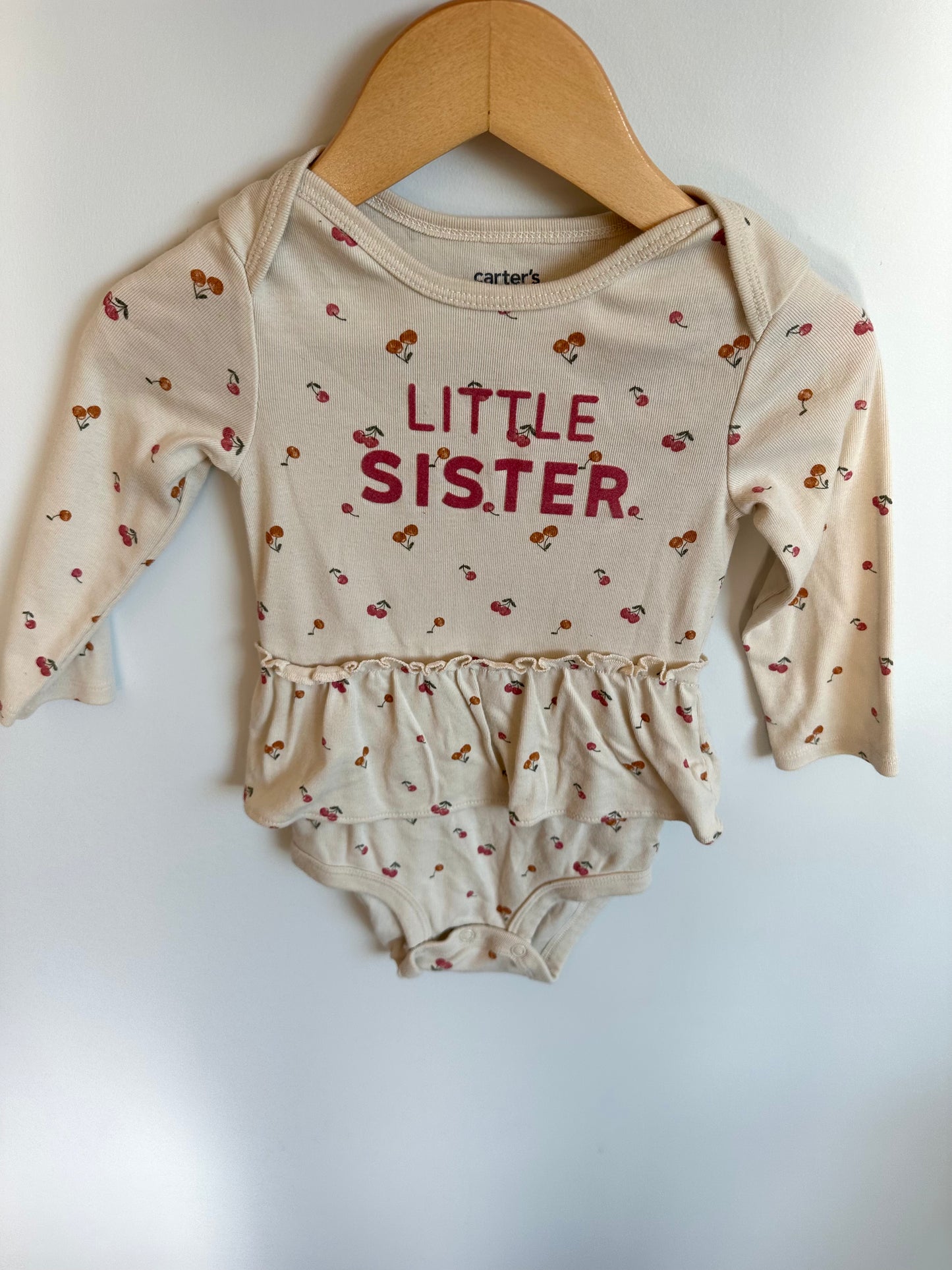 Cherry Little Sister Bodysuit with Skirt / 18m