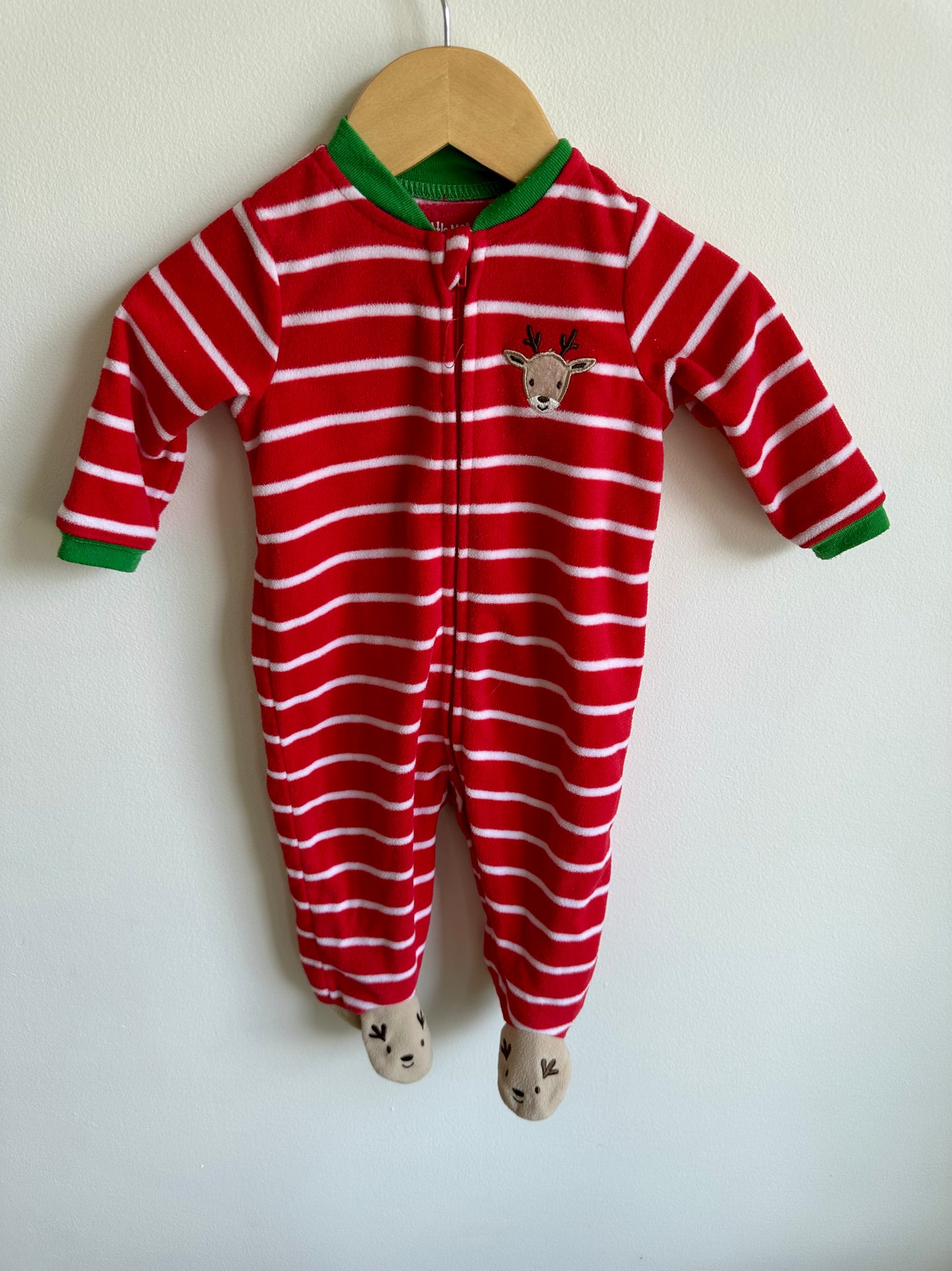 Reindeer Striped Sleeper / 6m