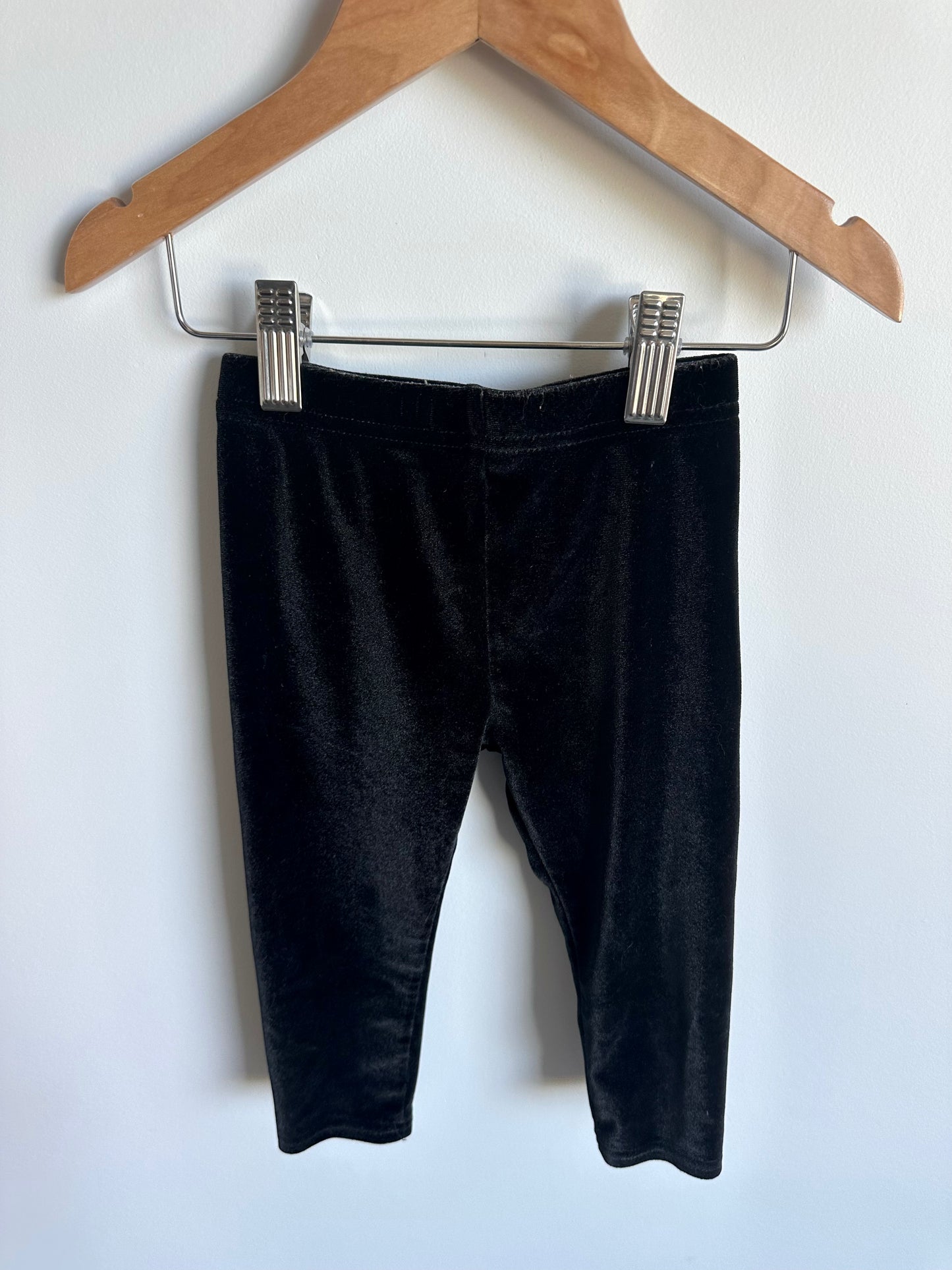 Black Velour Pants / 18-24m