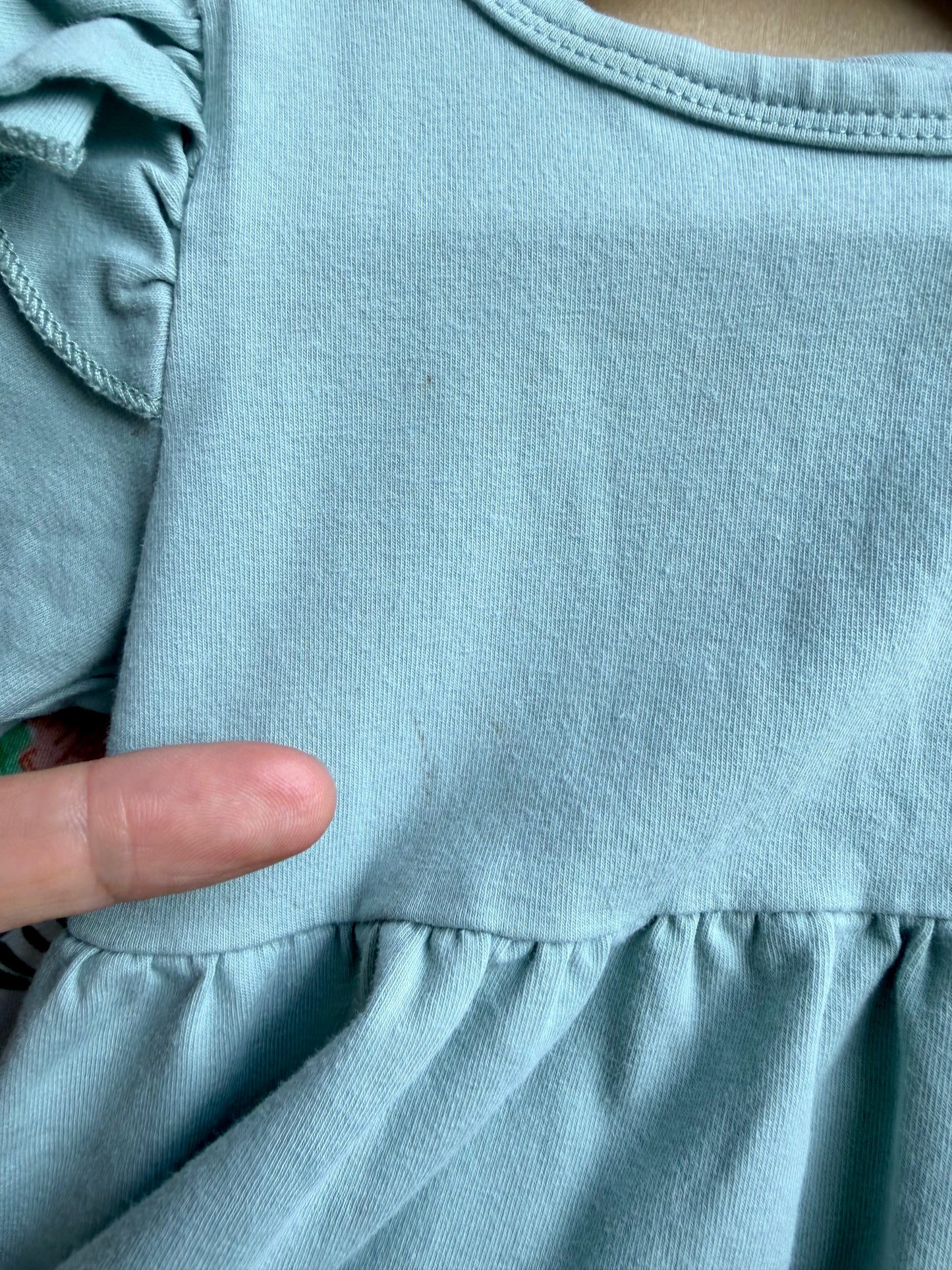 Dusty Blue Top + Floral Pants (PLAY) / 2T