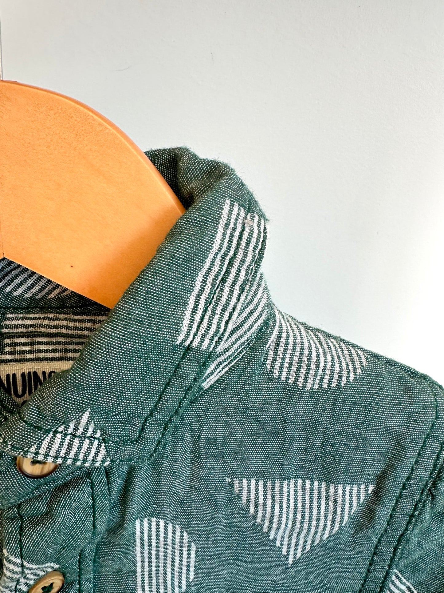 Oshkosh Green Shapes Button Up Long Sleeve / 2T