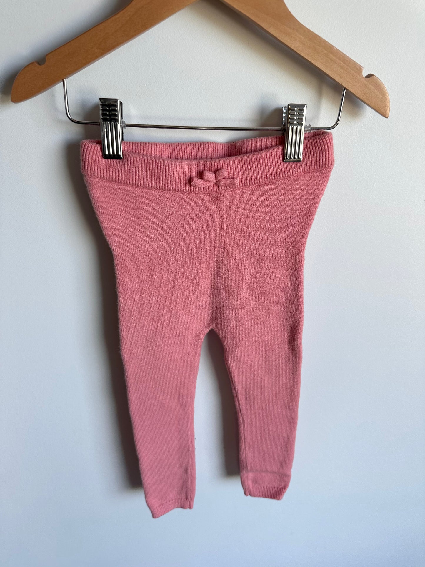 Pink Knit Leggings / 12-18m