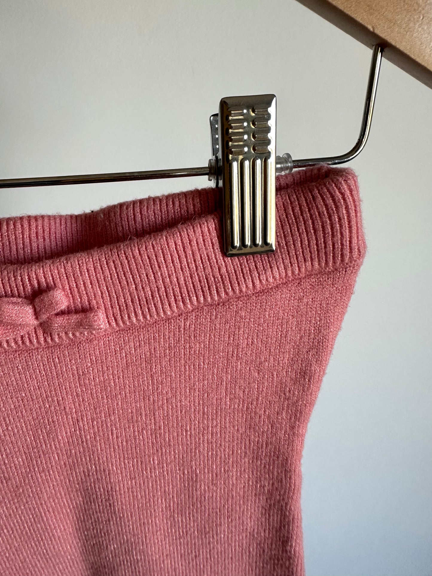 Pink Knit Leggings / 12-18m