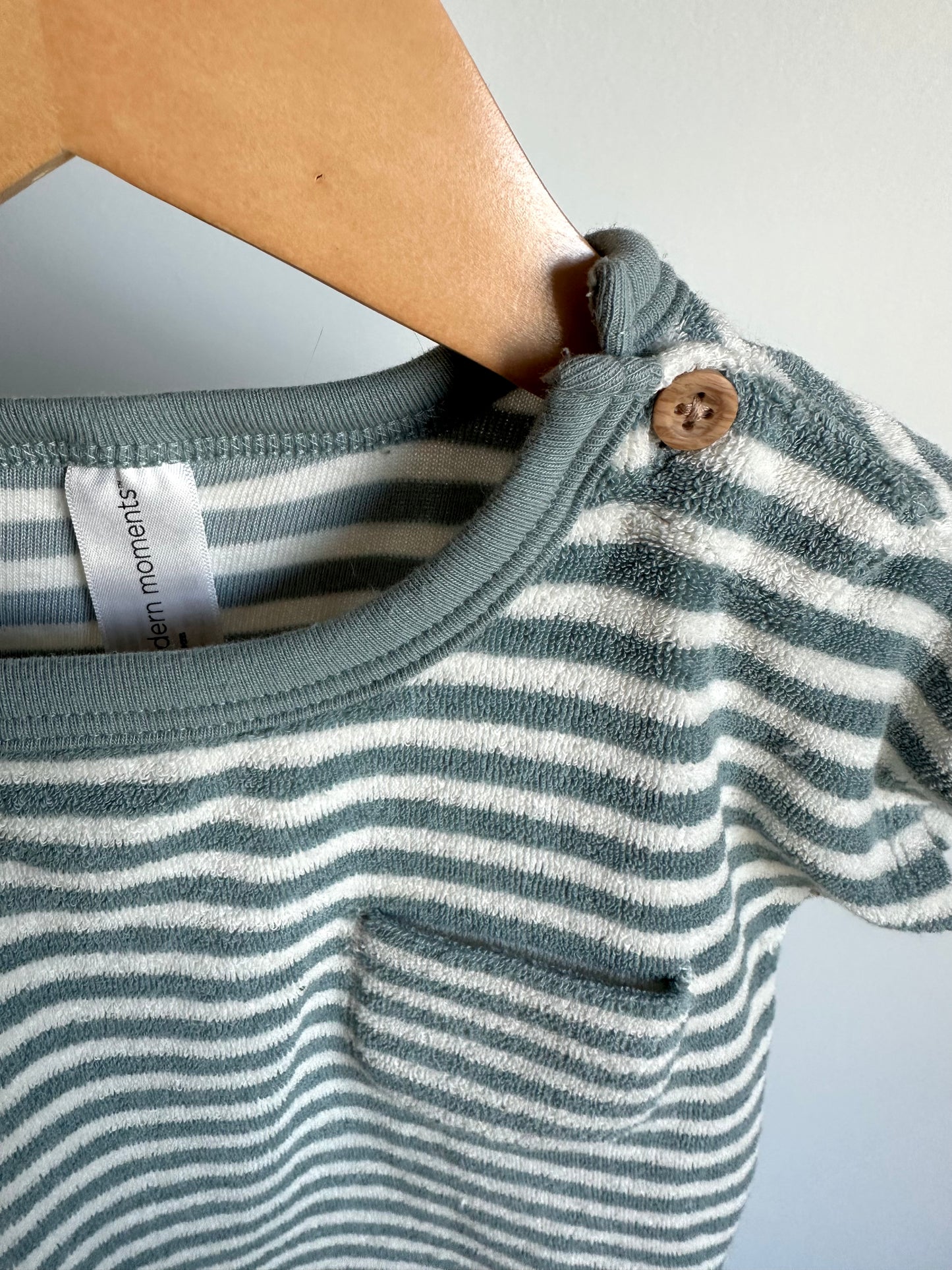 Blue Stripe Terry T-shirt / 18m