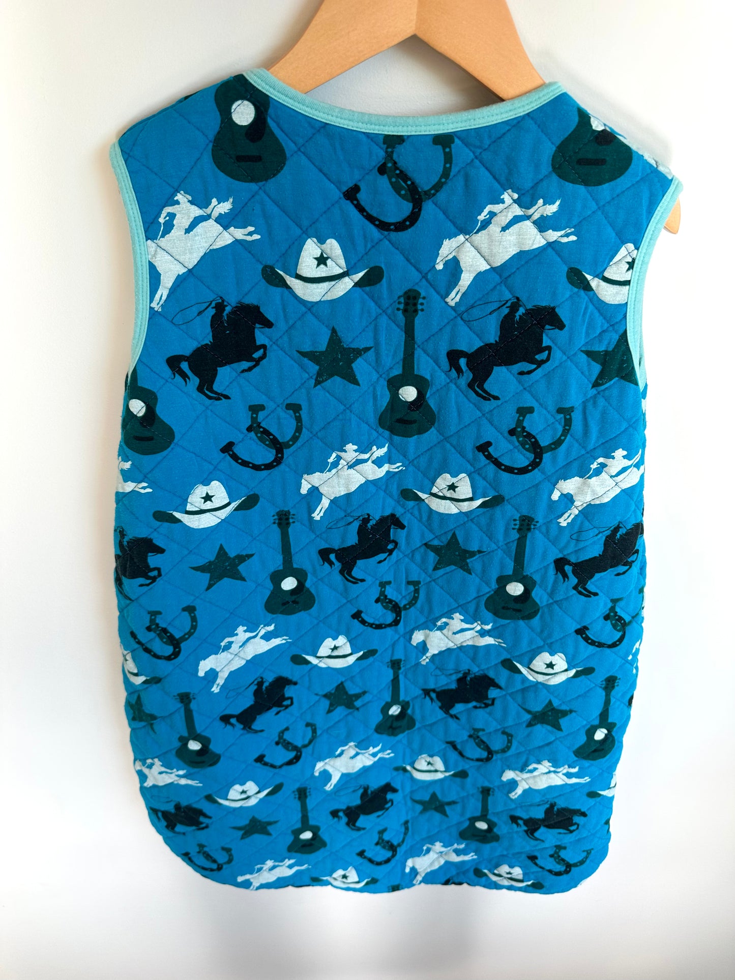 Kickee Pants Quilted Blue Rodeo Sleep Sac / 6-18m