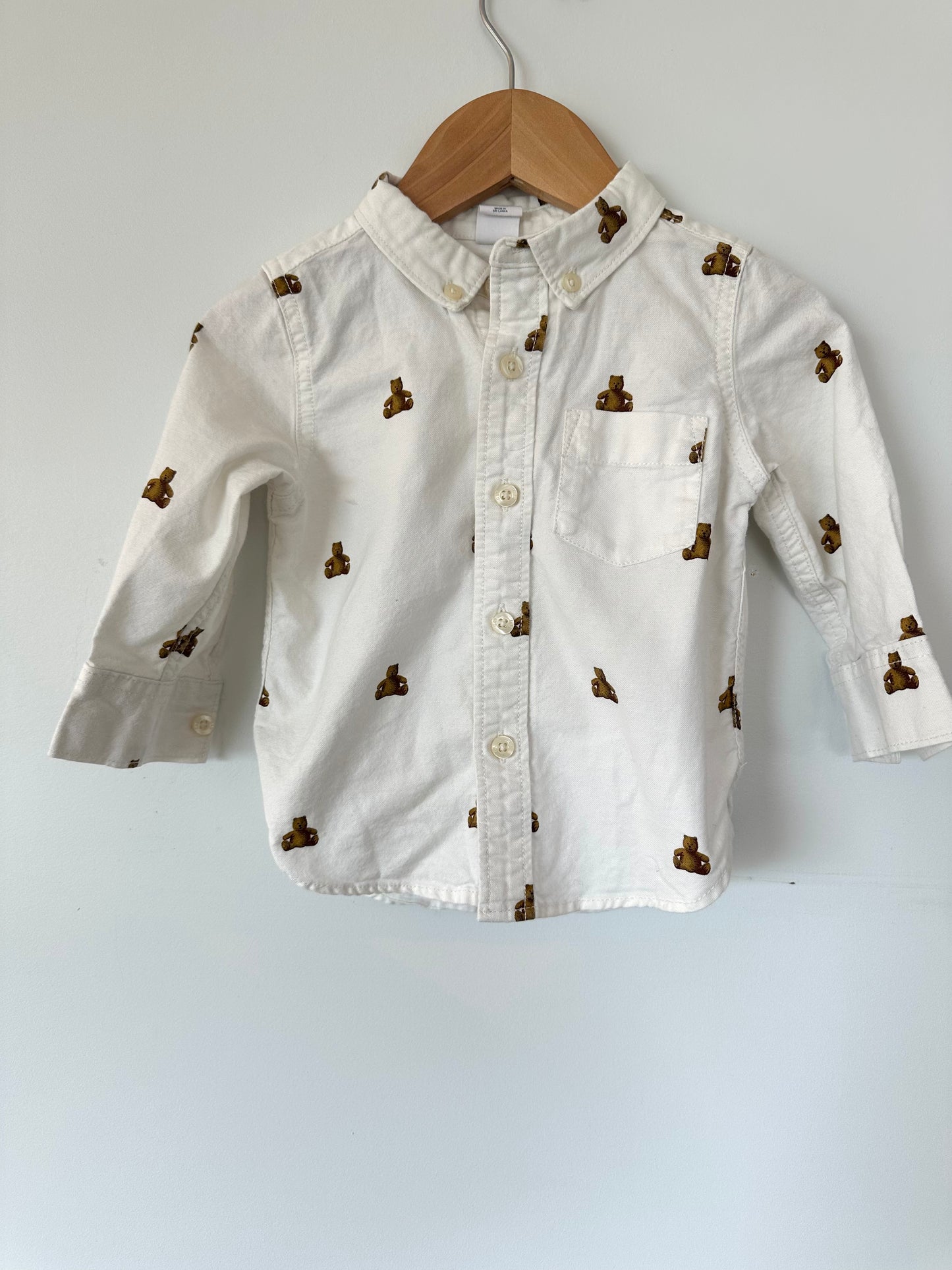 Gap Collared Bear Formal Shirt / 12-18m