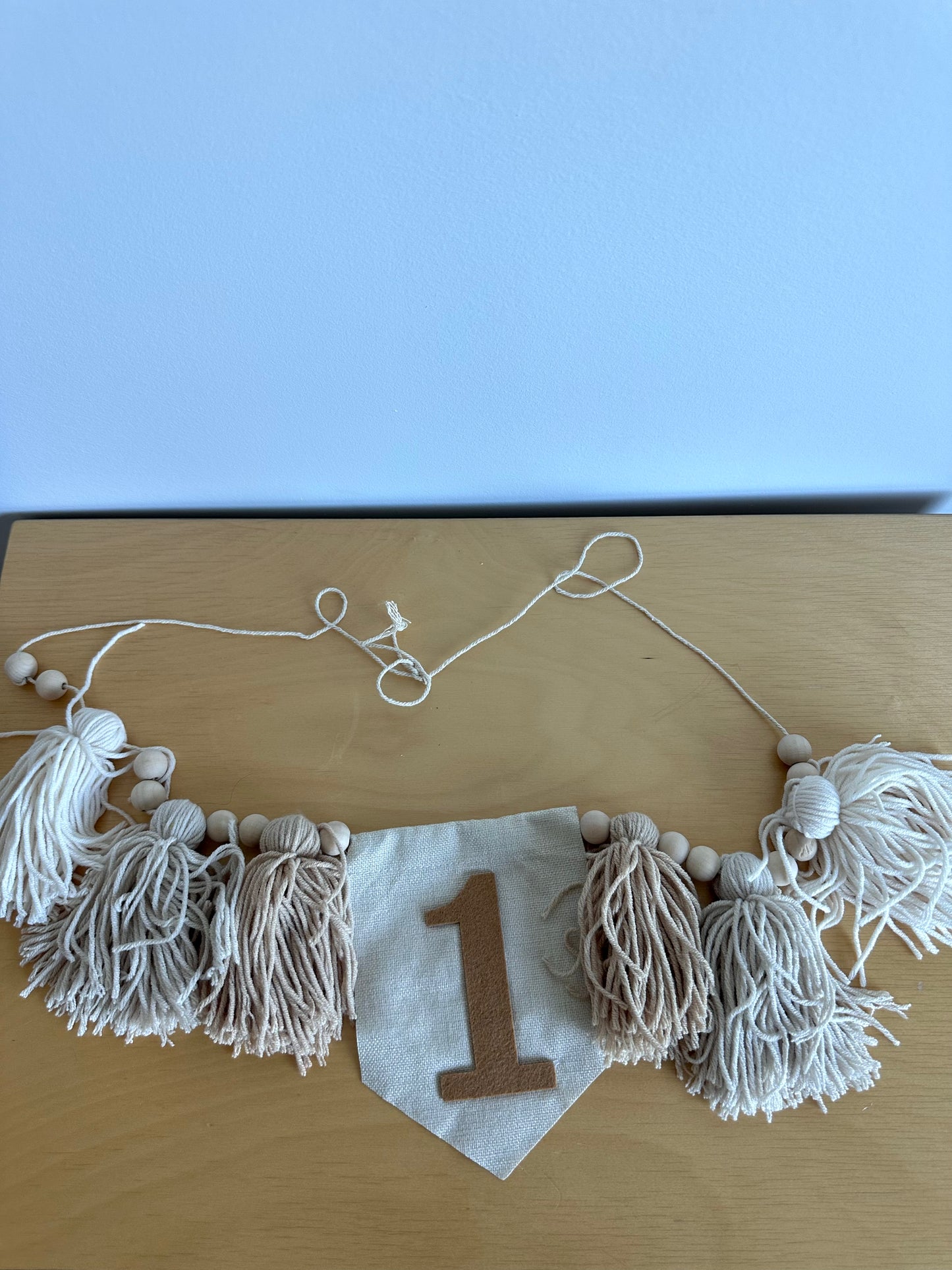 Neutral 1st Birthday Banner