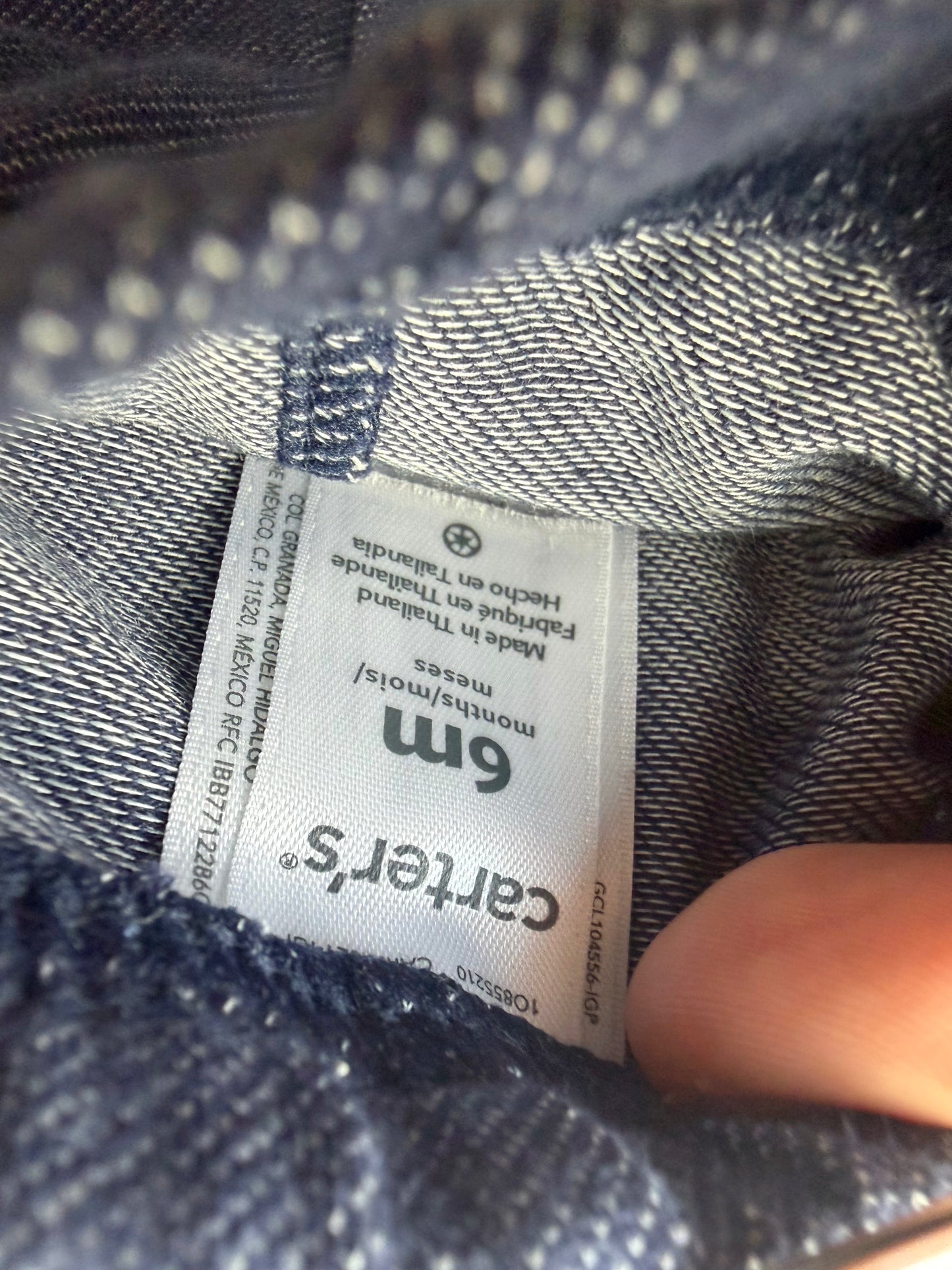 Chambray Dark Leggings / 3-6m