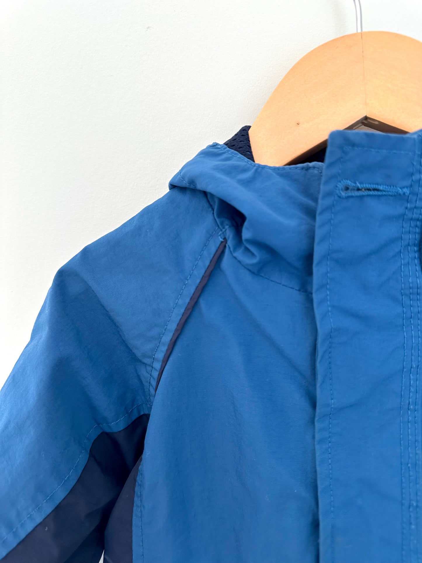Blue Two Tone Hooded Jacket / 12-18m