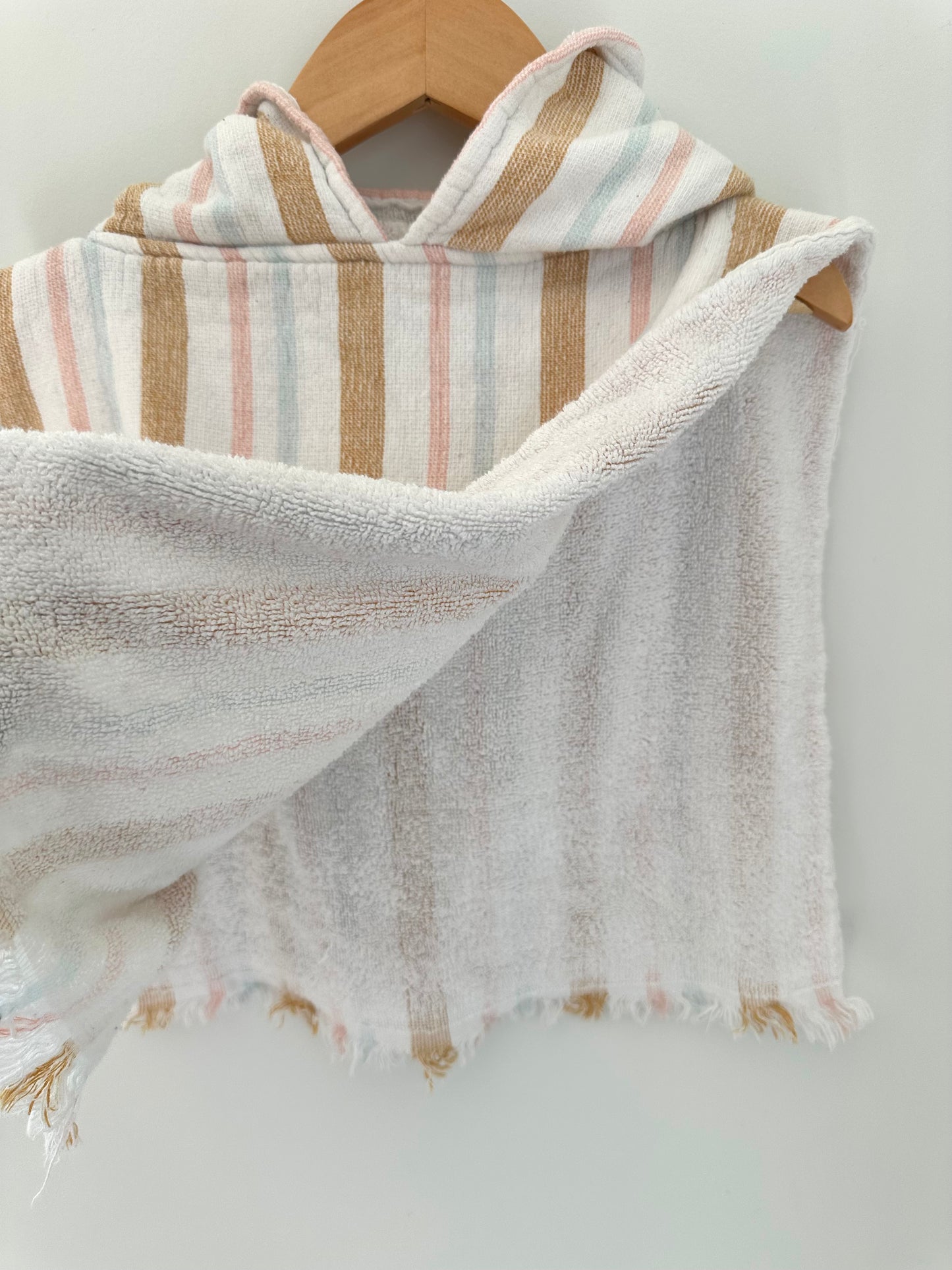Striped Hooded Swim Poncho / 0-12m