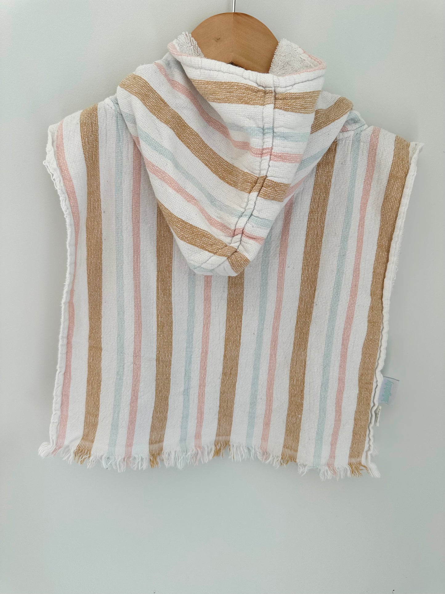 Striped Hooded Swim Poncho / 0-12m