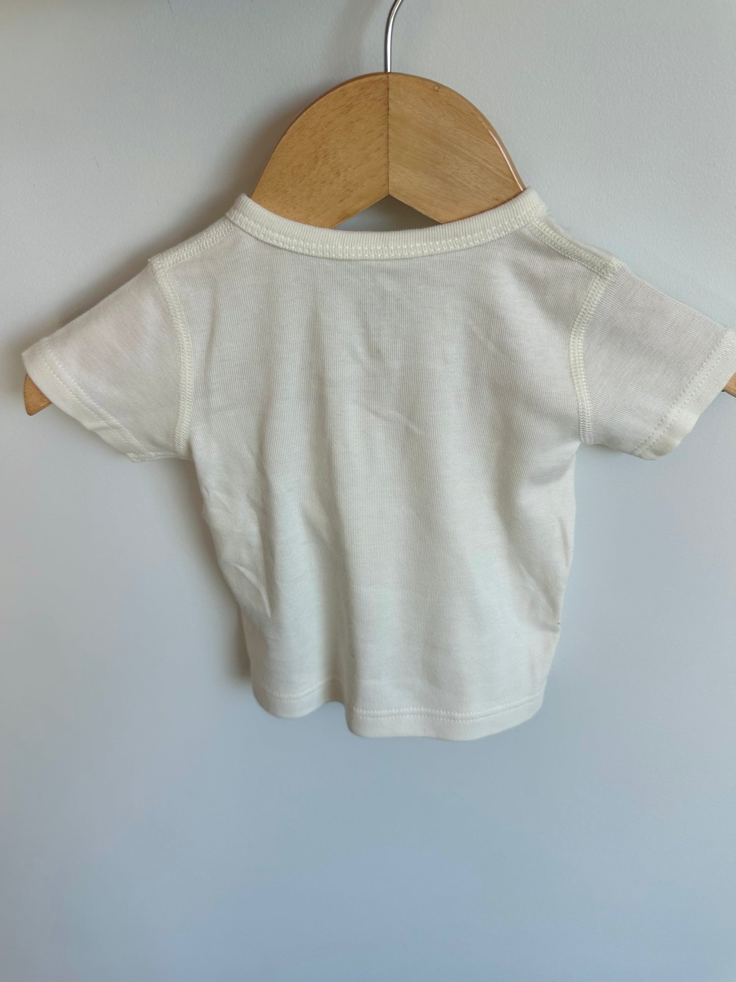 Nest Cream Side Snap Top / 0-3m