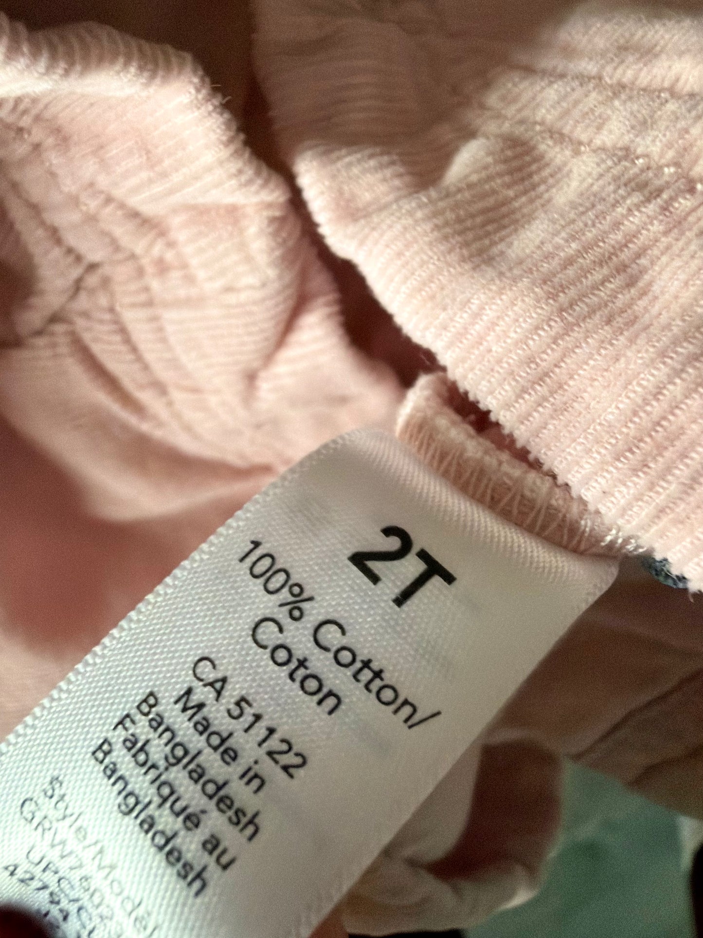 Pink Cotton Overall Dress / 24m