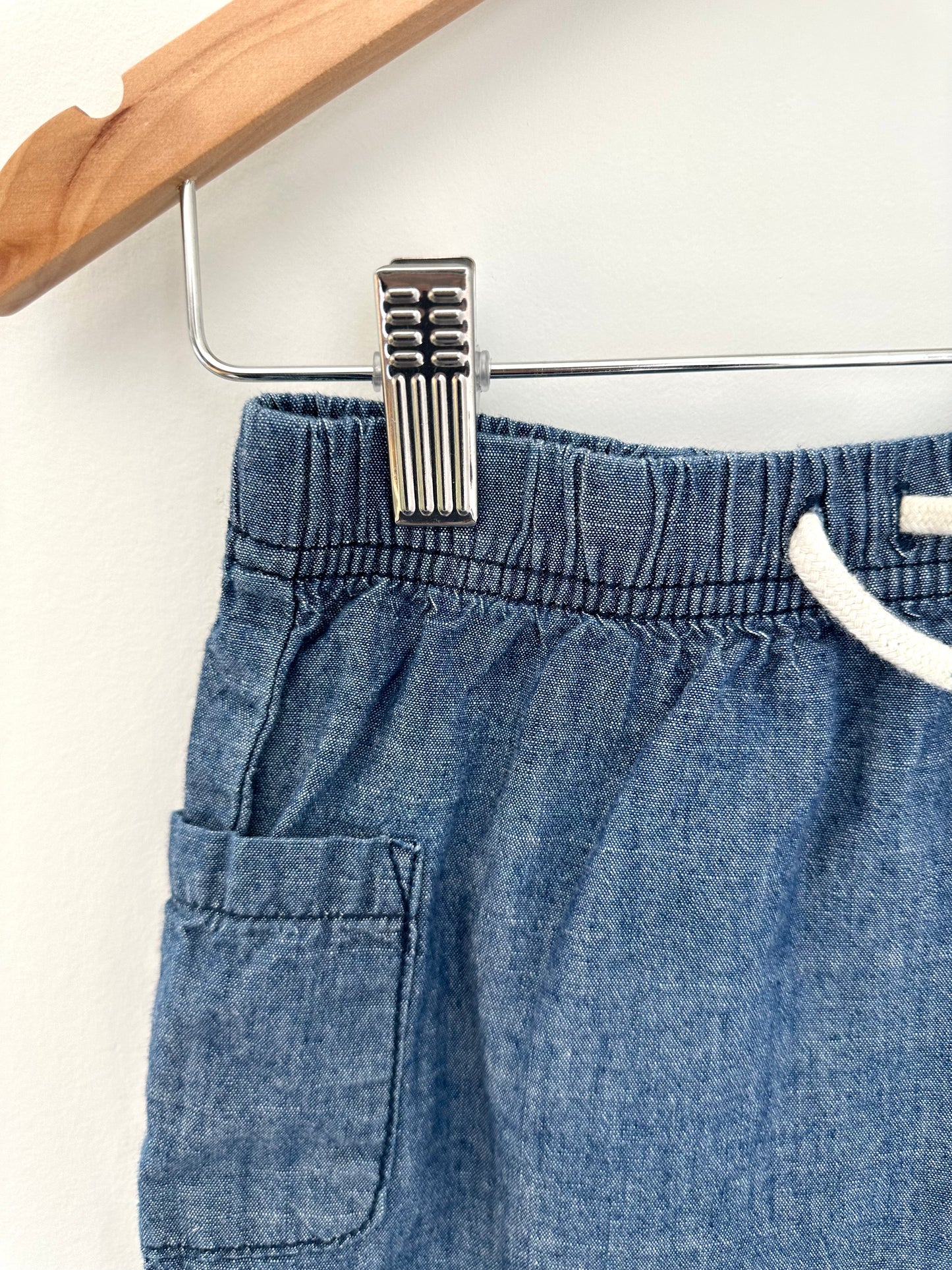 Chambray Side Pocket Shorts / 12-18m