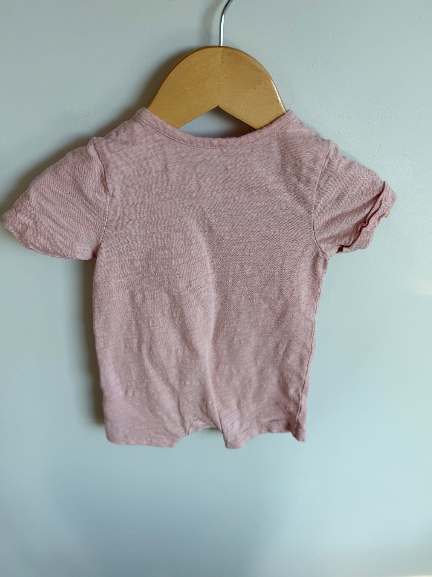 Pink T-Shirt Romper / 3-6m