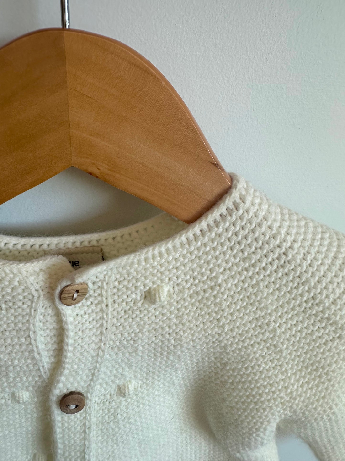 White Knit Cardigan / 12m