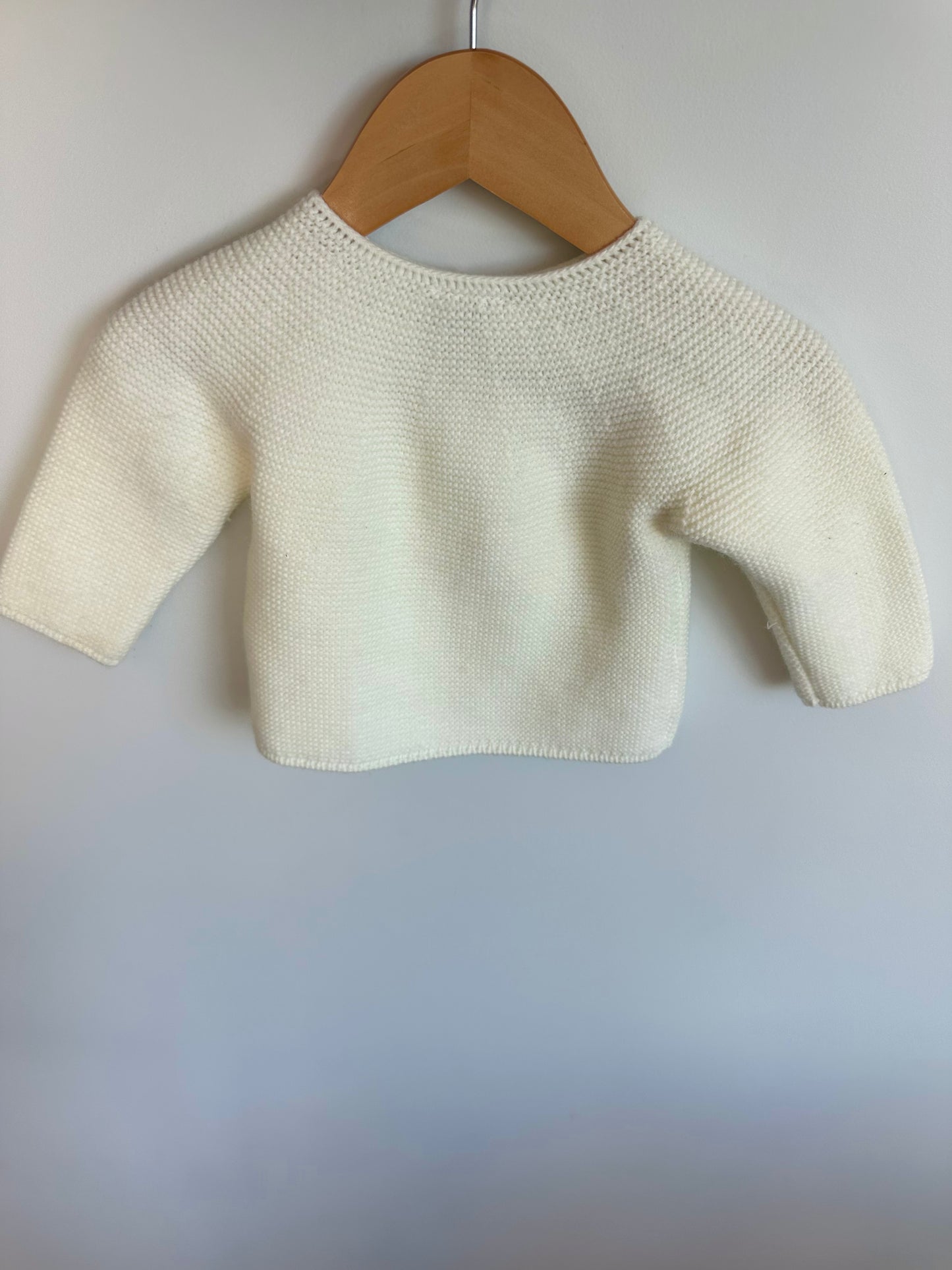White Knit Cardigan / 12m