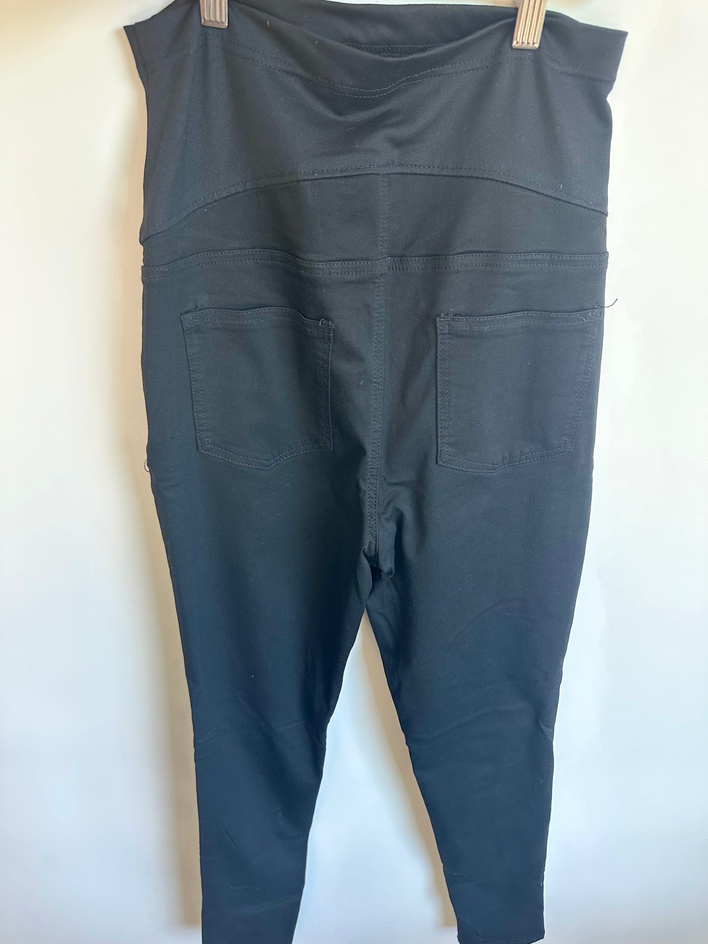 Rayon Black Maternity Stretch Jean Look Pants / Medium