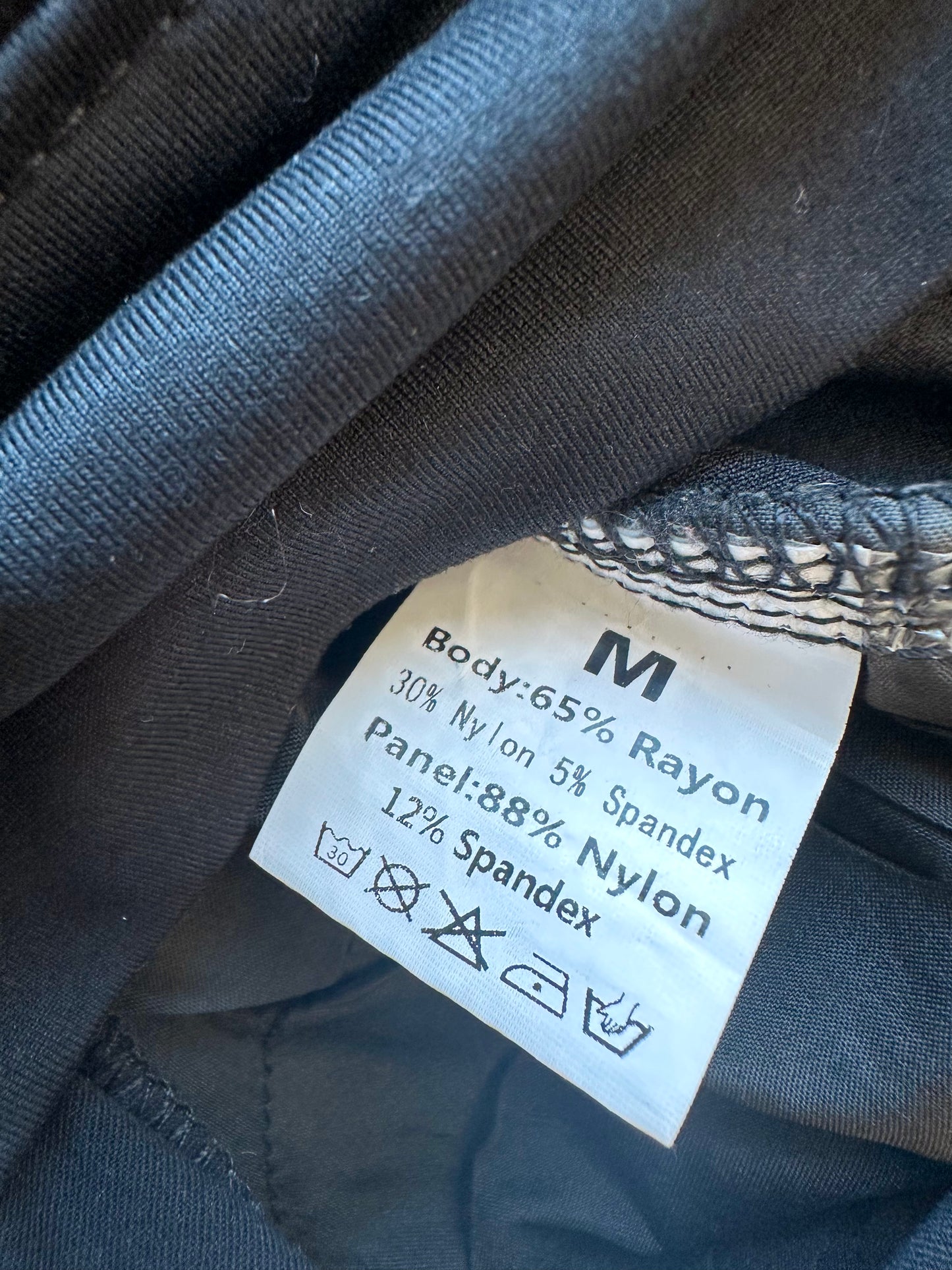 Rayon Black Maternity Stretch Jean Look Pants / Medium