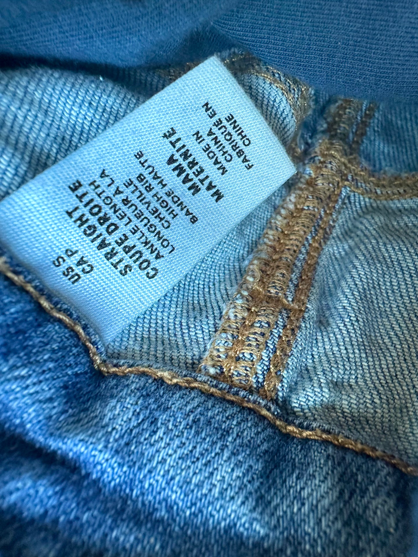 H&M Straight Blue Maternity Jeans / Small