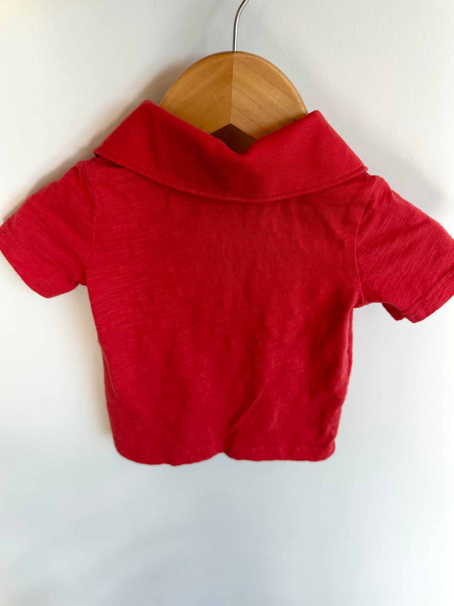 Red Crab Collared Top / 12m