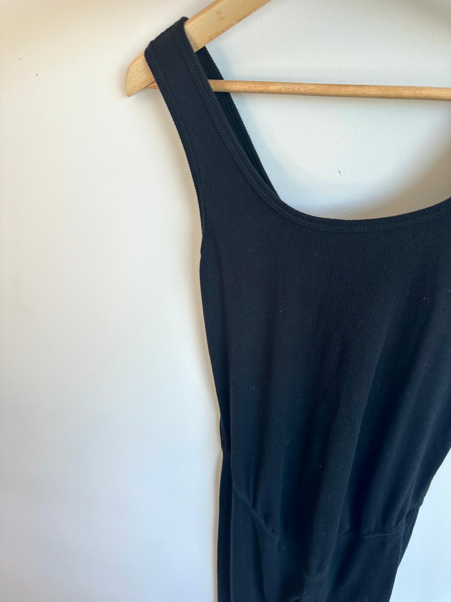 Paisley Sky Black Rib Maternity Jumpsuit / Small