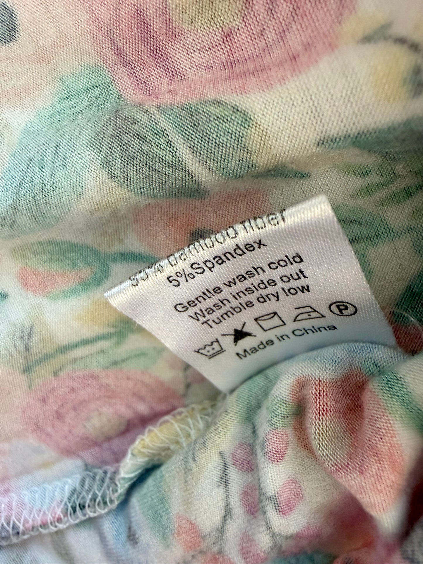 Floral with Pink Trim Bamboo Sleeper / 3-6m