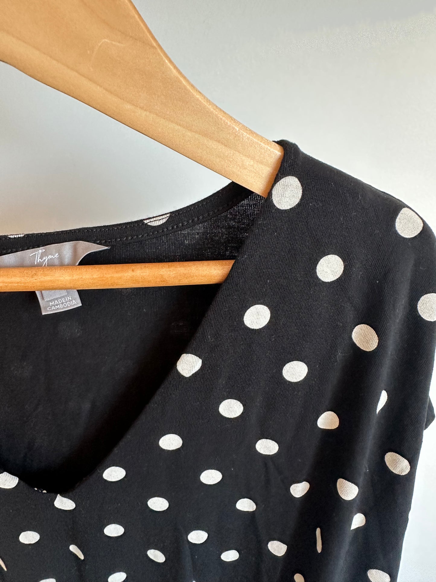Thyme Viscose Polka Dot Top / XS