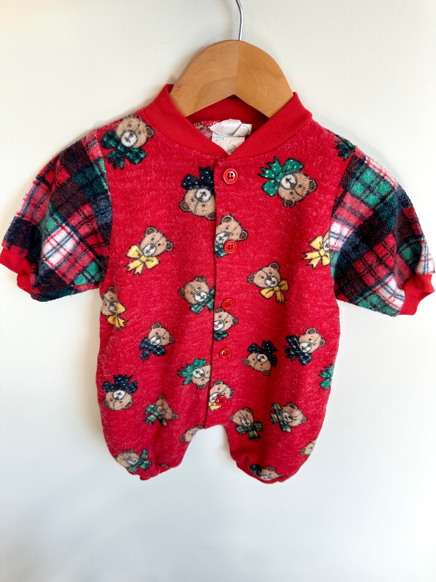 Vintage Bear with Bows Romper / 6-12m?