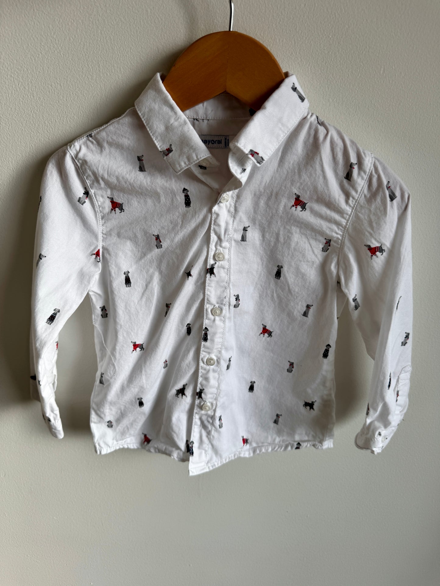 Mayoral Collared Puppy Shirt / 24m