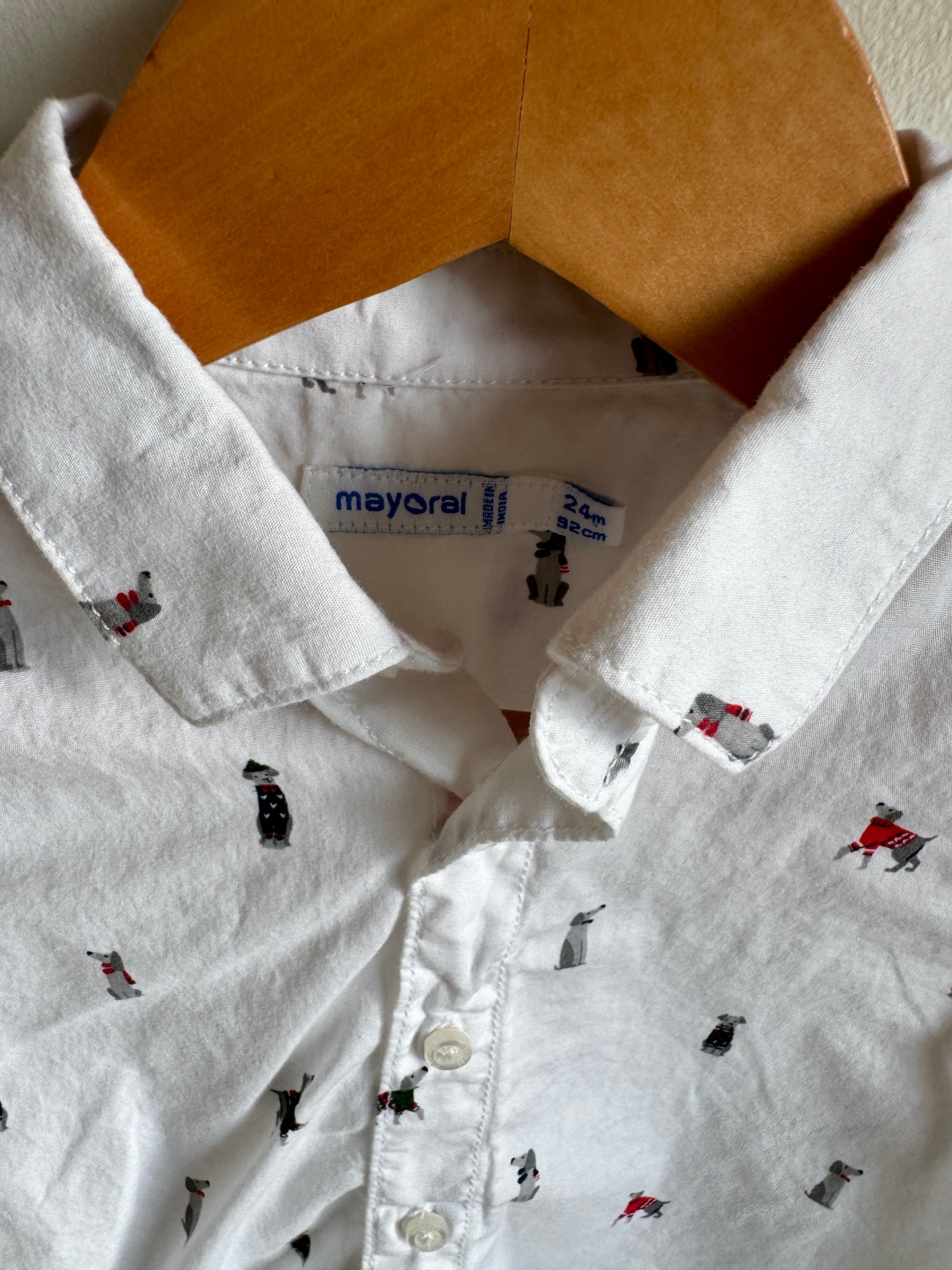 Mayoral Collared Puppy Shirt / 24m