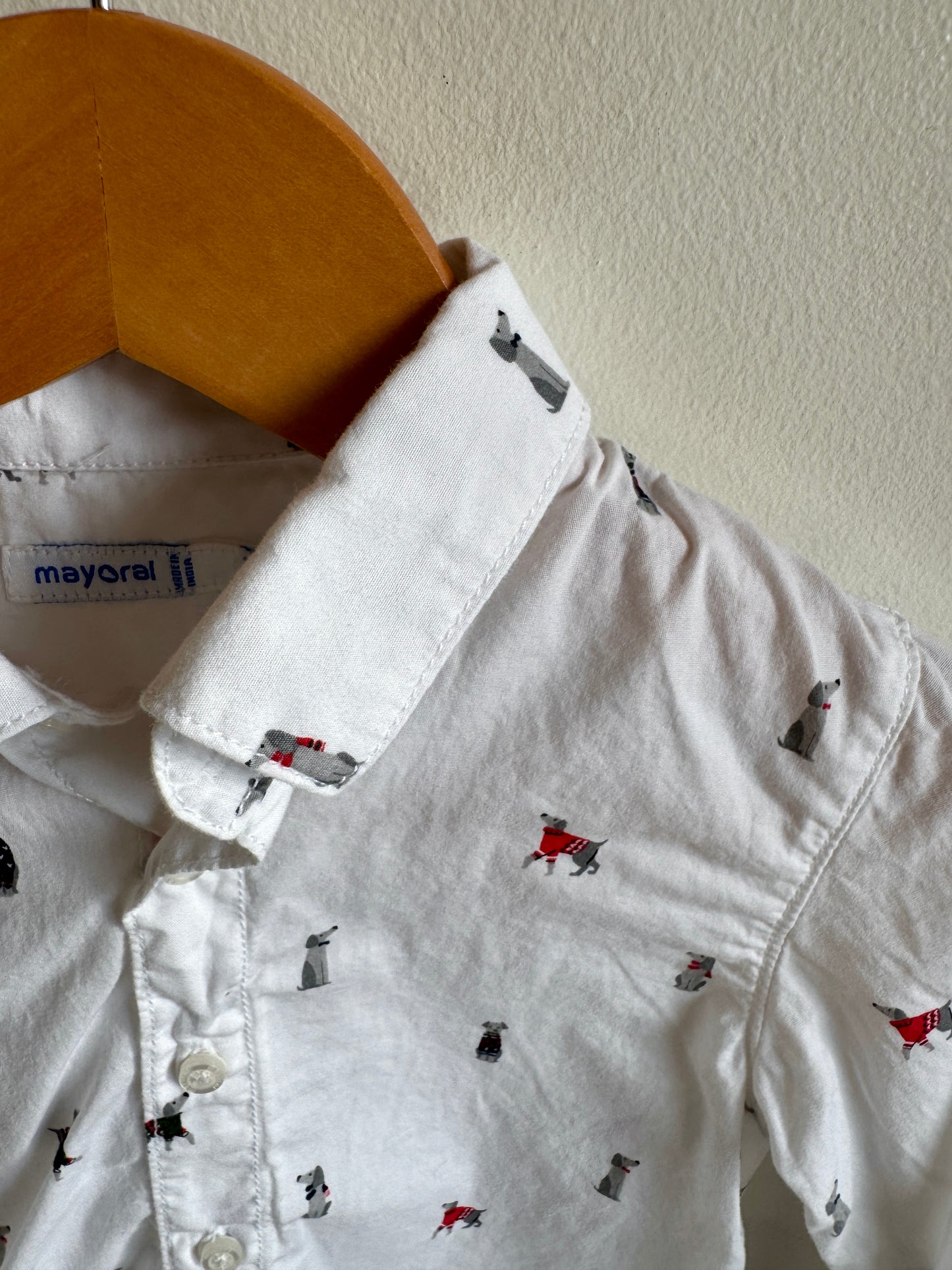 Mayoral Collared Puppy Shirt / 24m
